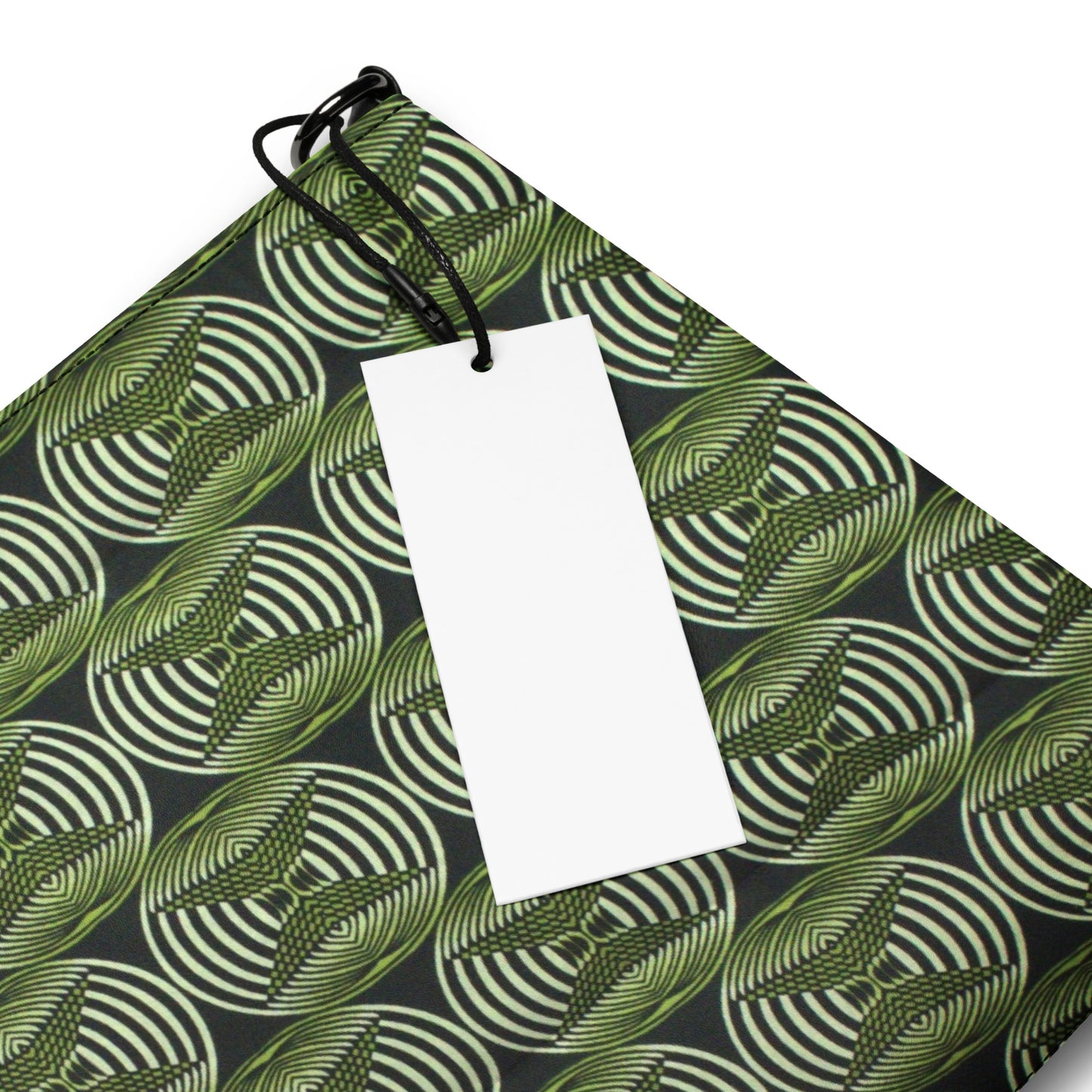 Bottle Green Abstract Ankara Crossbody Bag