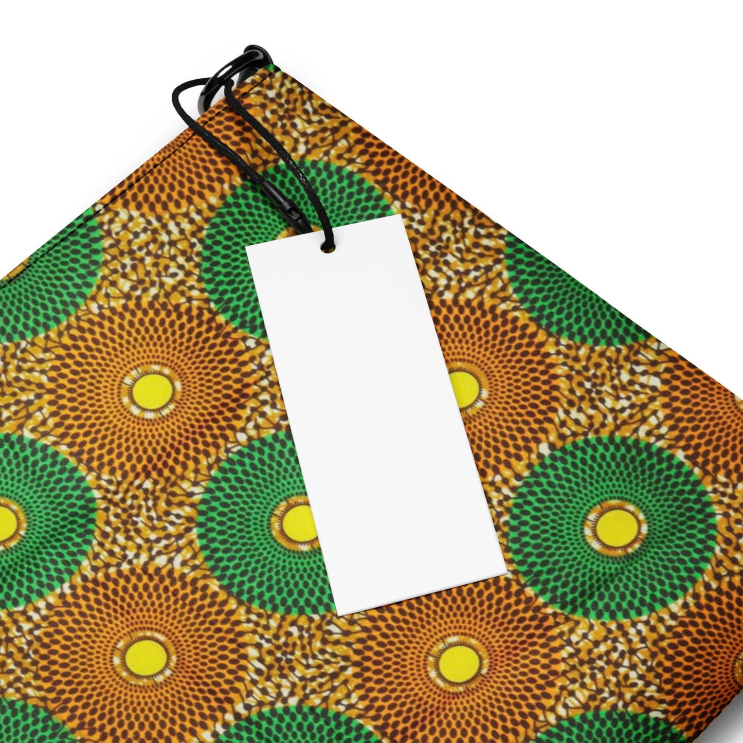 Green & Peach Mandela Ankara Crossbody Bag