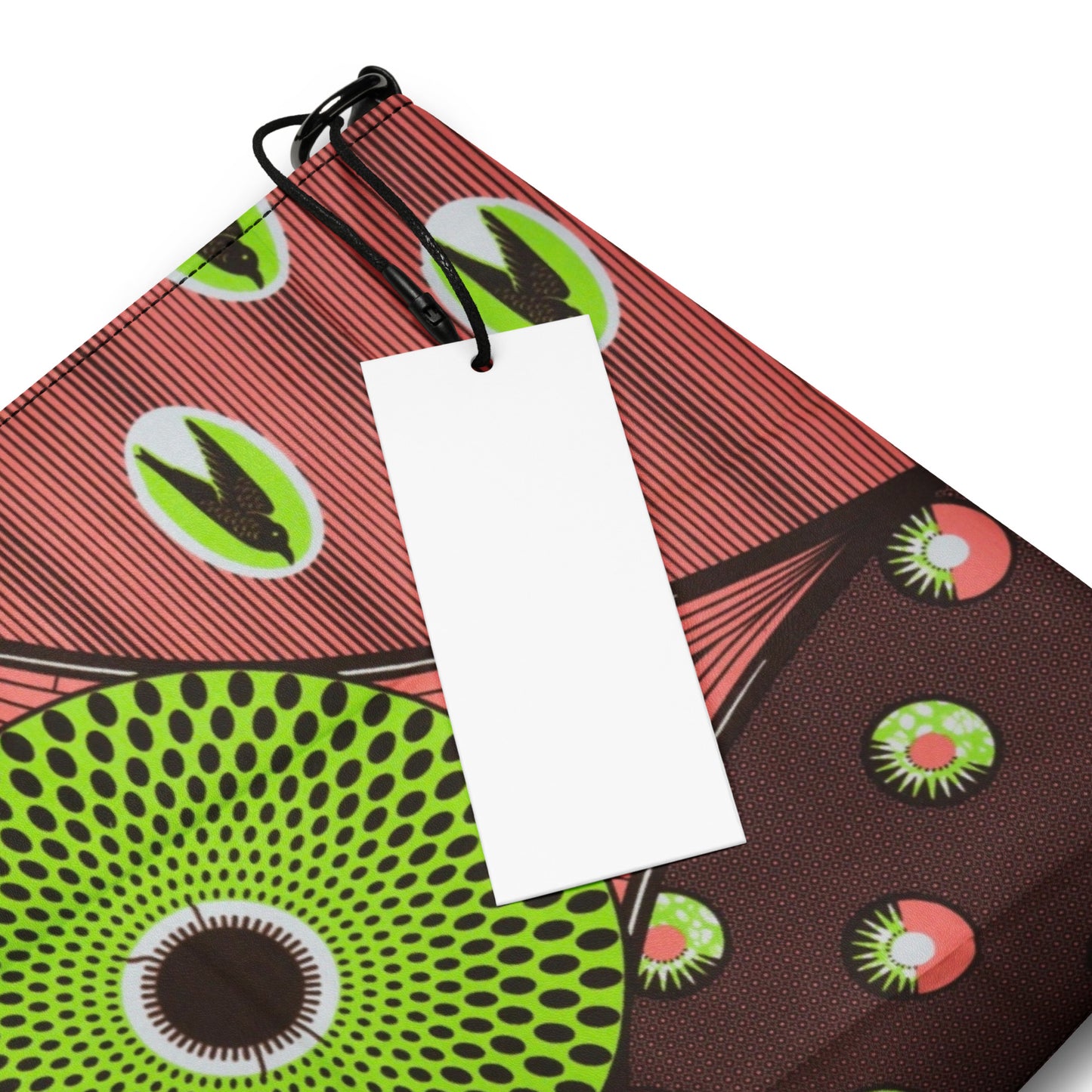 Green On Peach Brown Ankara Crossbody Bag