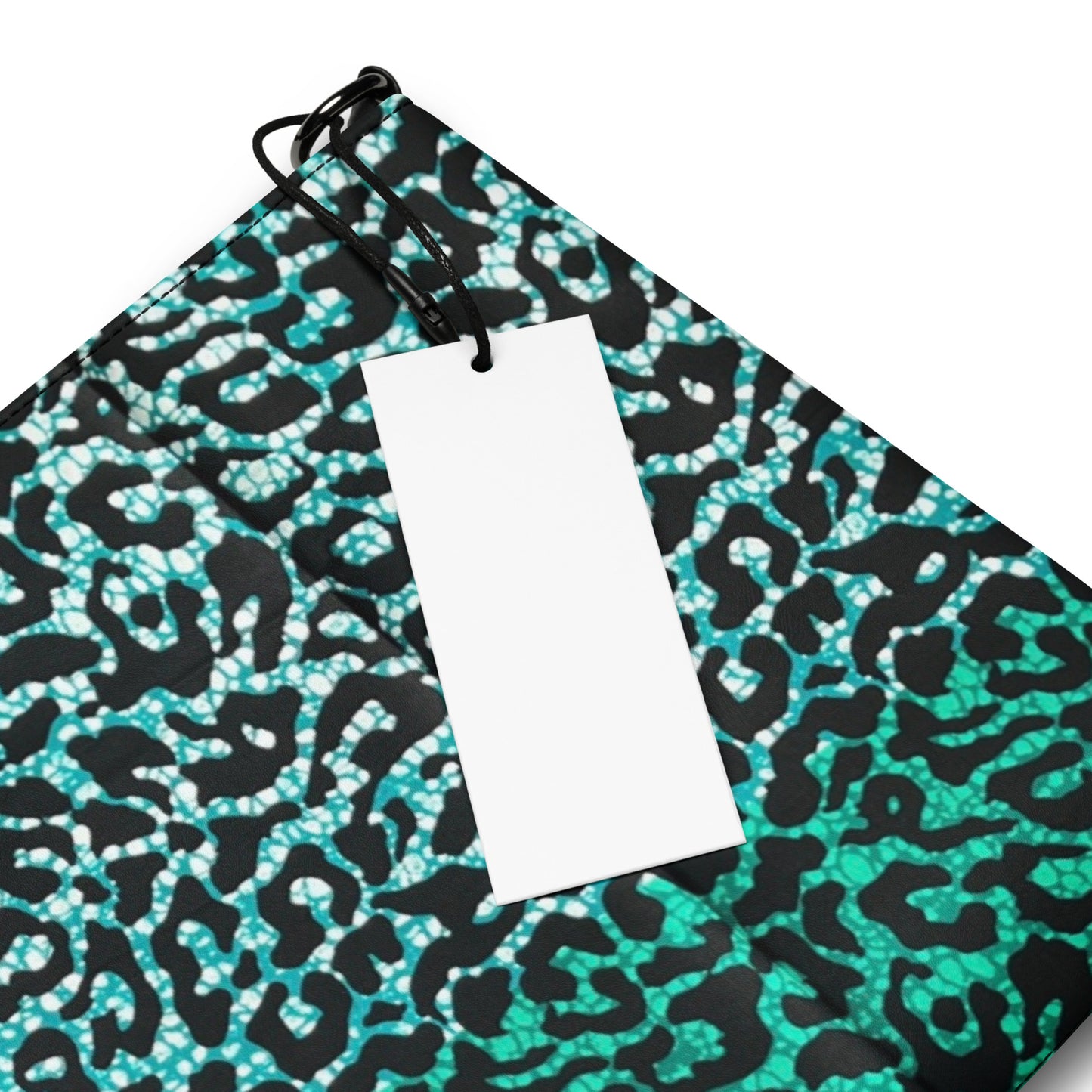 Green Leopard Ankara Crossbody Bag