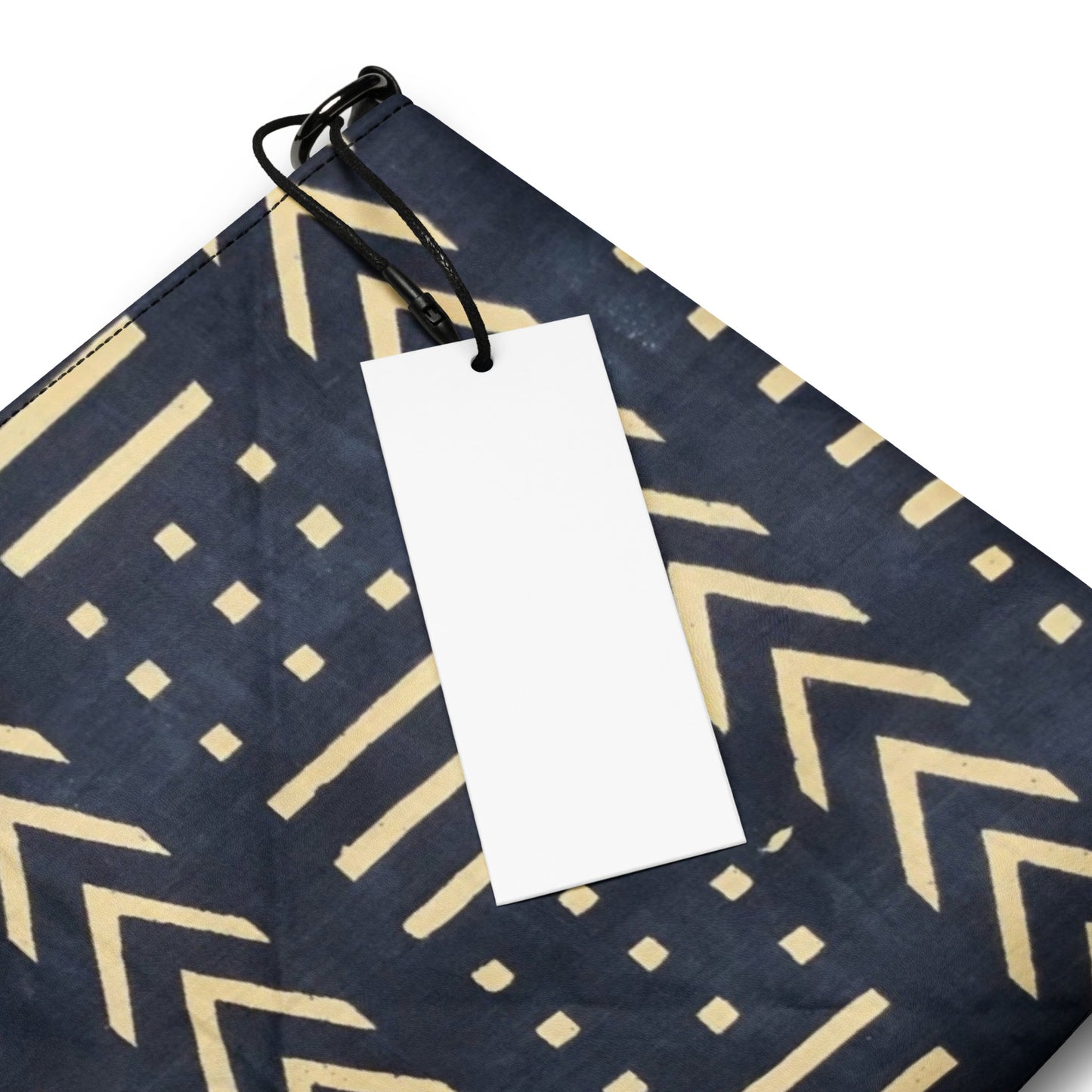 Light Brown & Black Bogolan Ankara Crossbody Bag
