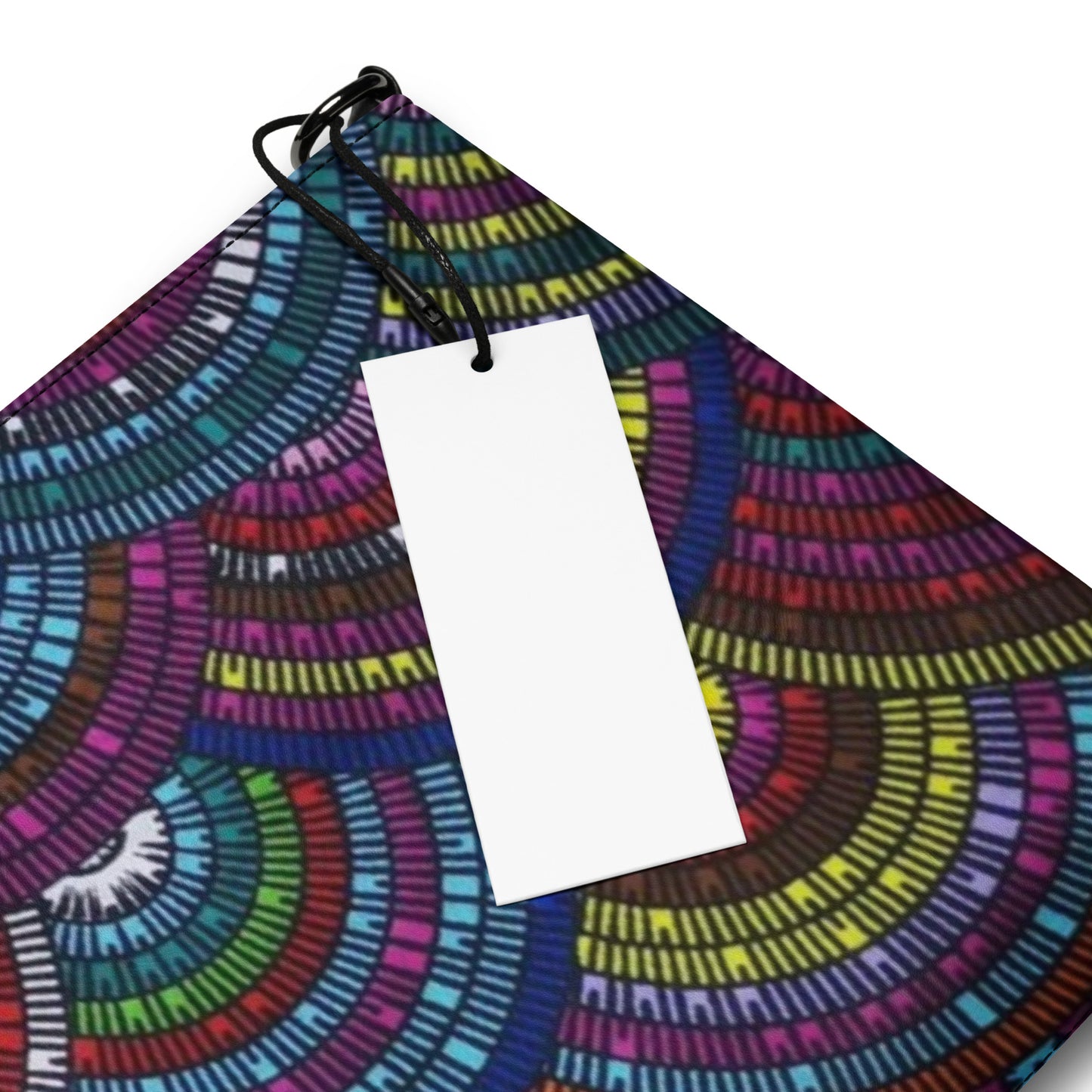 Multicolour Half Circle Ankara Crossbody Bag