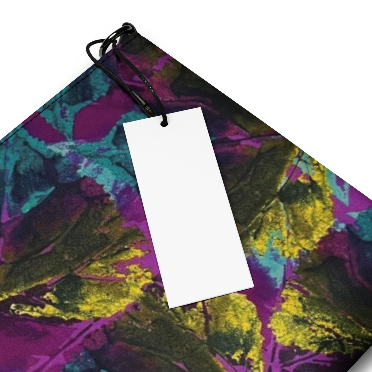 Multicolour Leaves On Purple Ankara Crossbody Bag