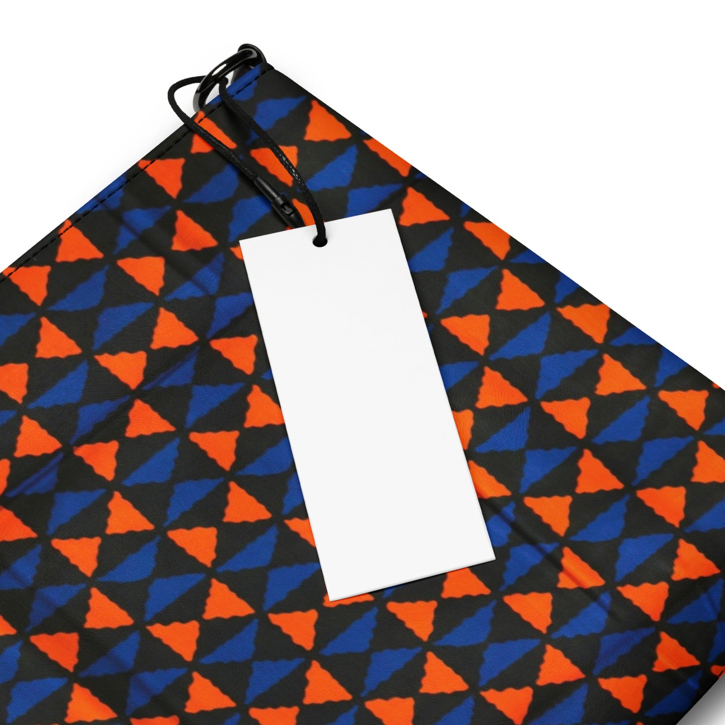 Orange & Blue Triangle Ankara Crossbody Bag