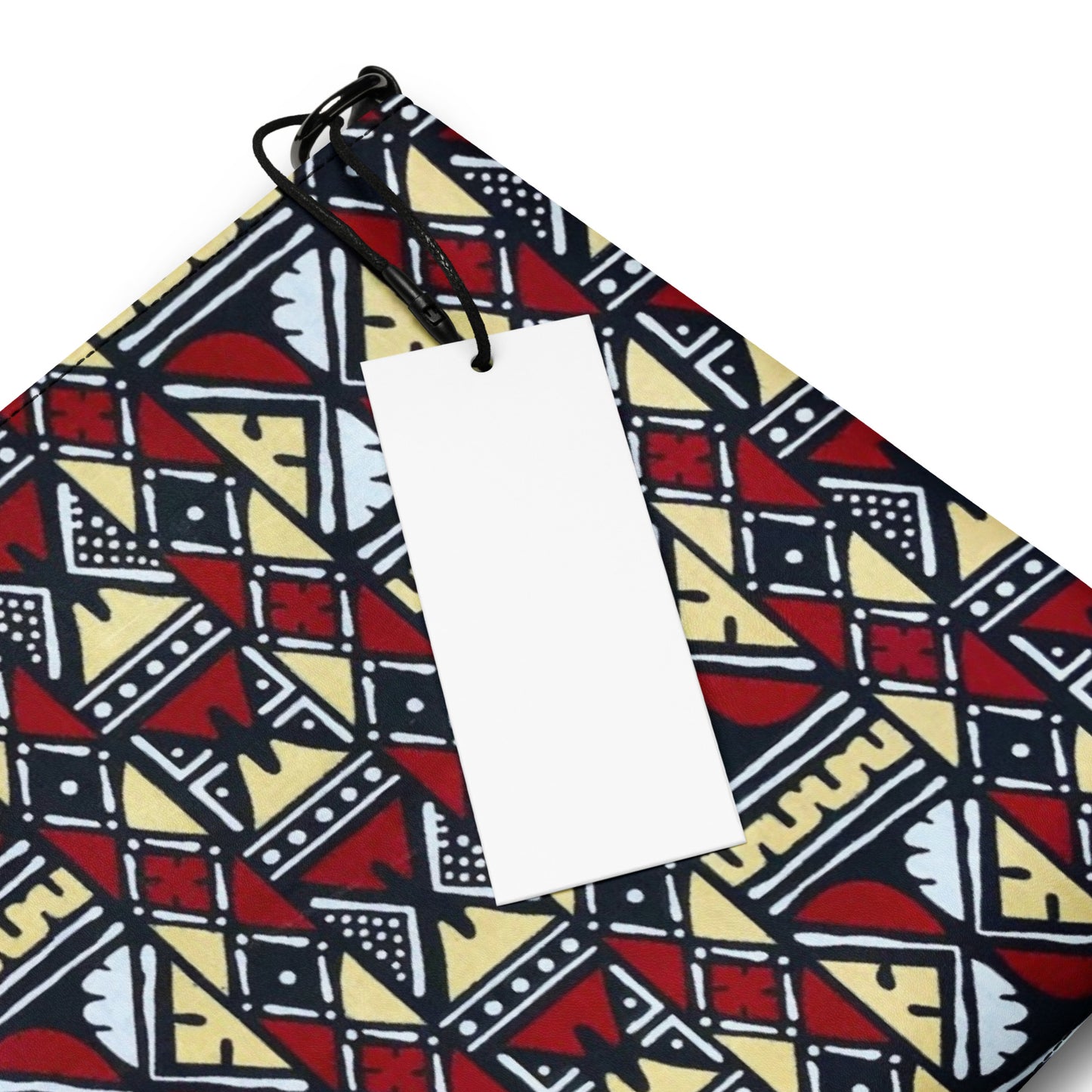 Red Cream Black & White Bogolan Ankara Crossbody Bag
