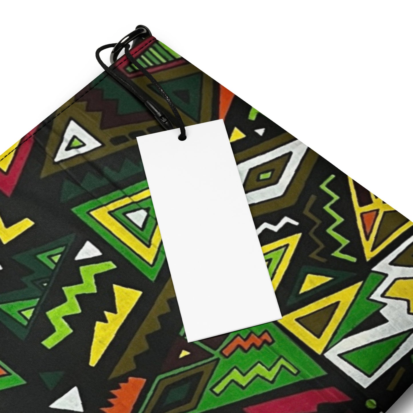 Vibrant Multicolour Green Black Yellow Red Ethnic Ankara Crossbody Bag