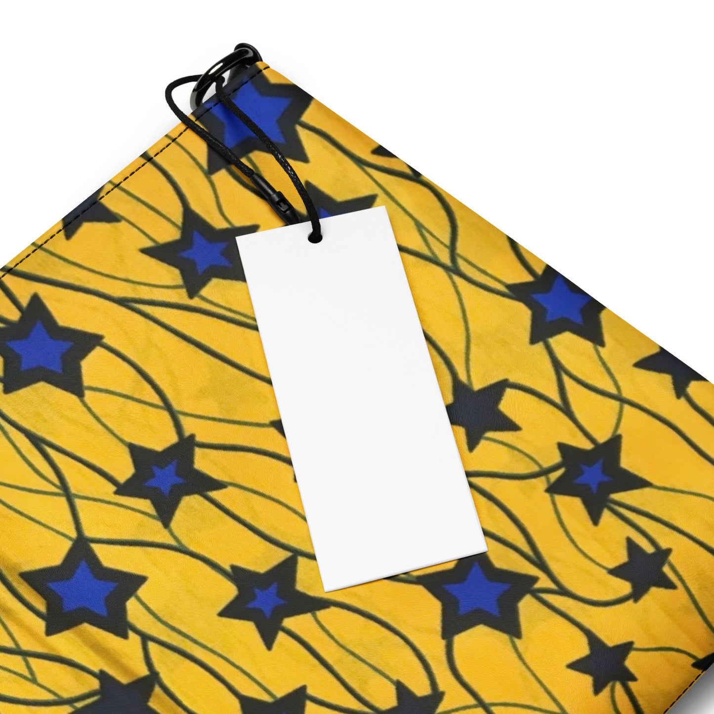 Yellow Blue Star Ankara Crossbody Bag