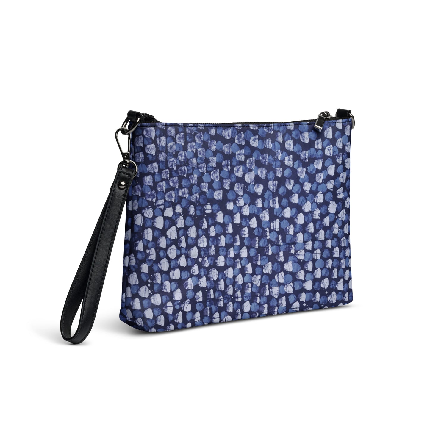 Blue Dotted Adire Crossbody Bag