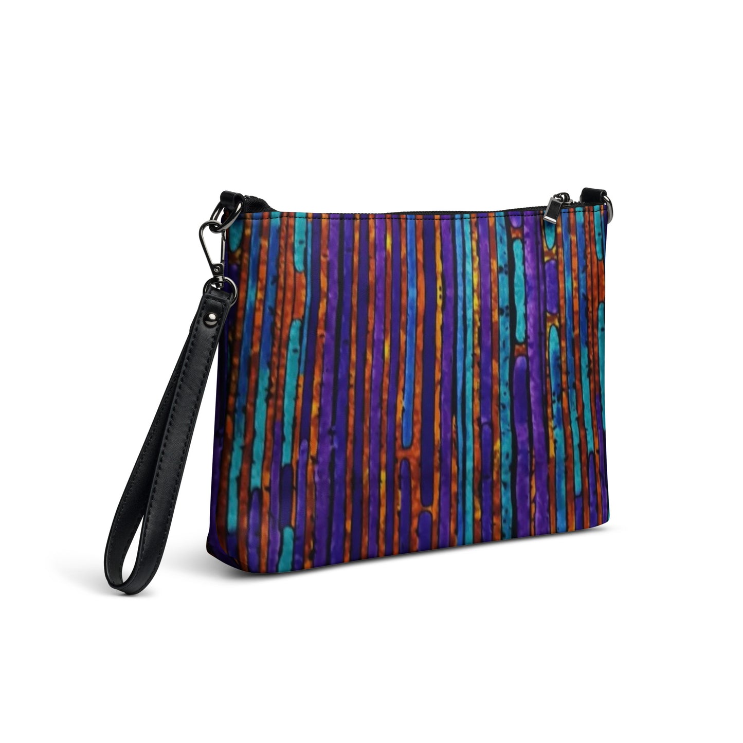 Purple Blue Orange Ankara Crossbody Bag