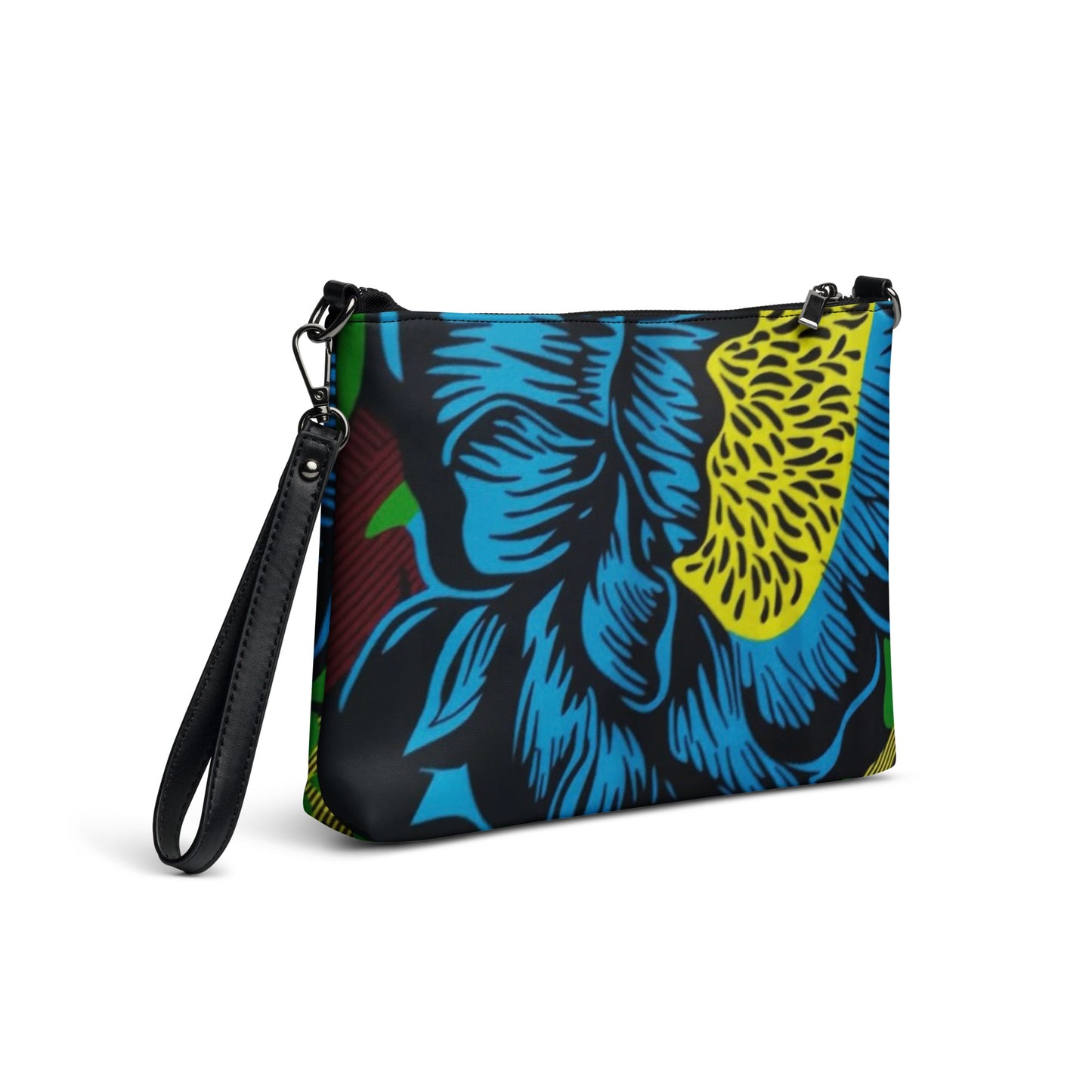 Bright Floral Ankara Crossbody Bag