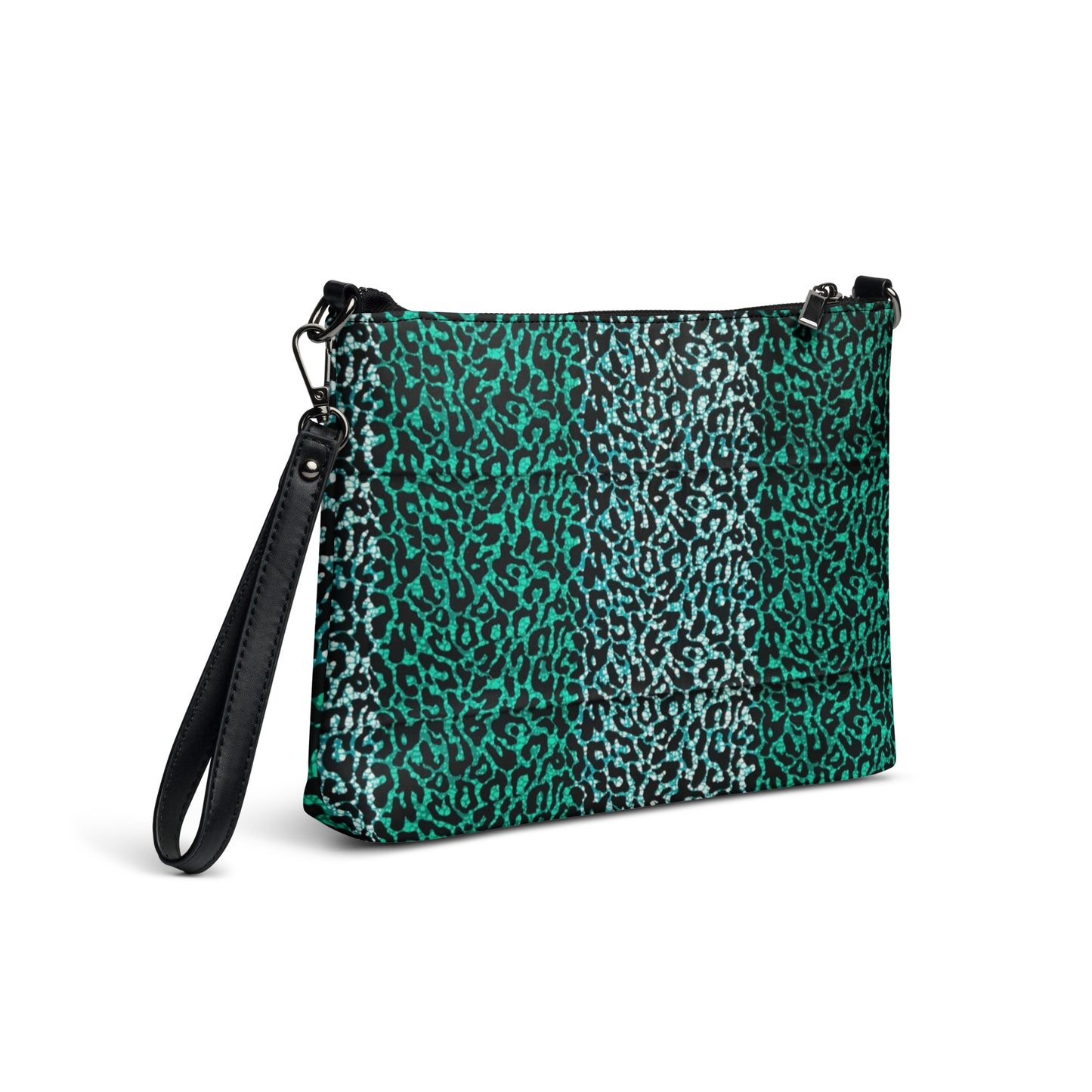 Green Leopard Ankara Crossbody Bag