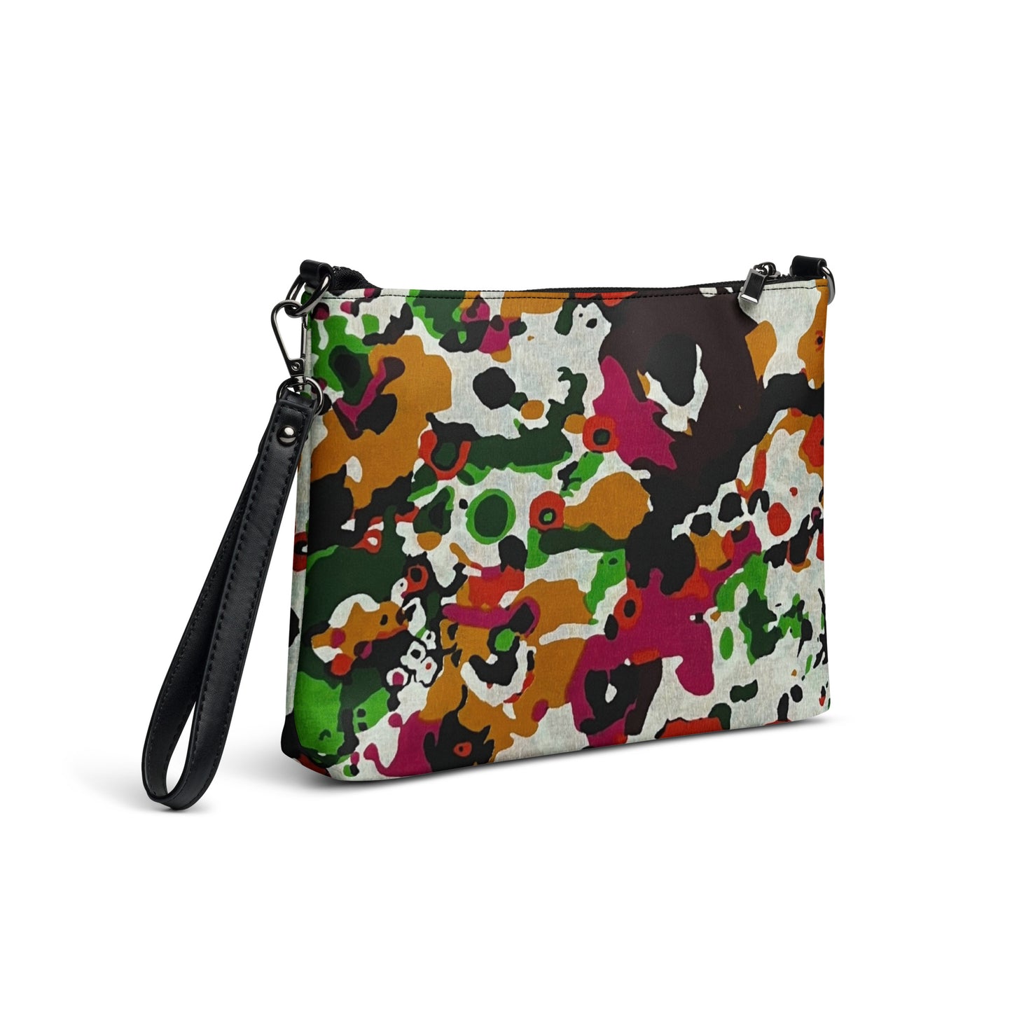 Multicolour Paint Ankara Crossbody Bag