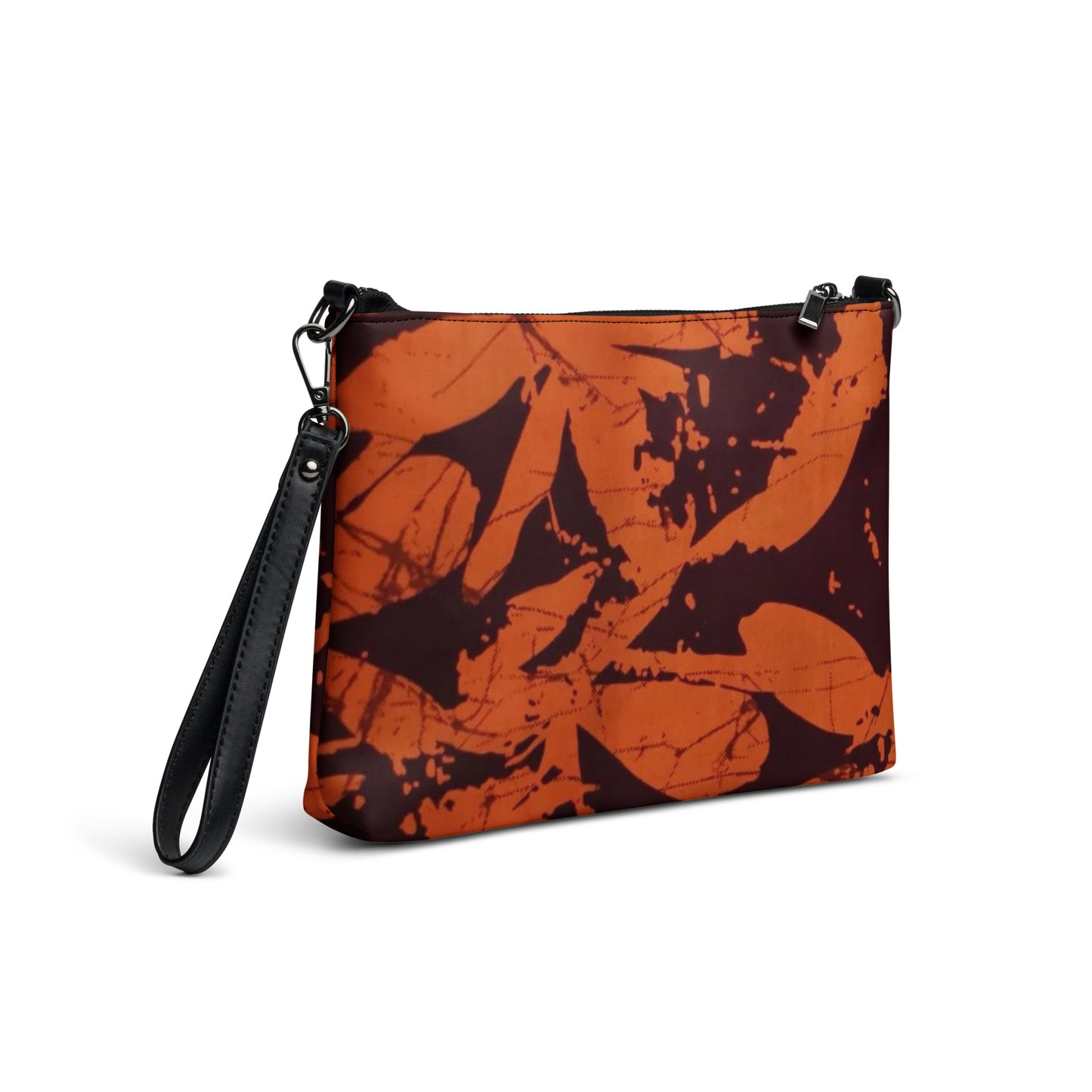 Orange Adire Crossbody Bag