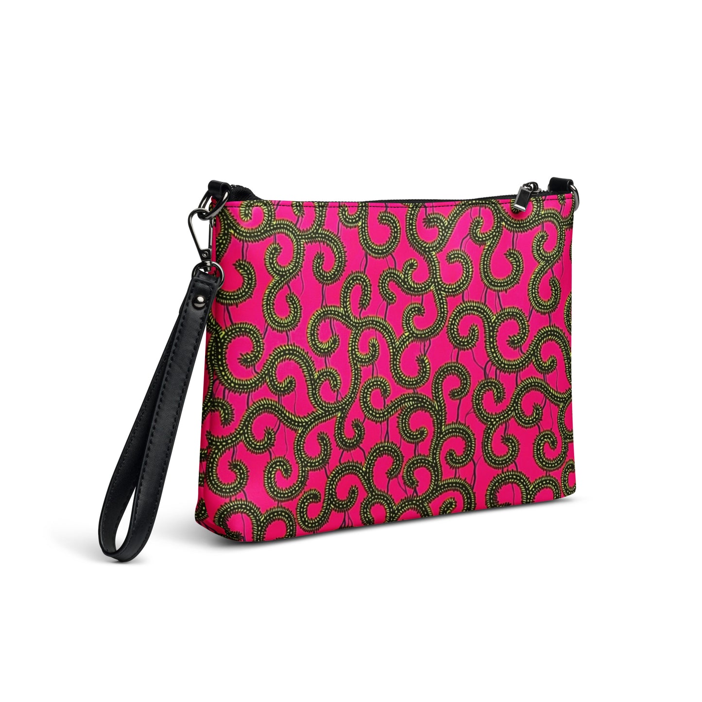 Pink Ankara Crossbody Bag