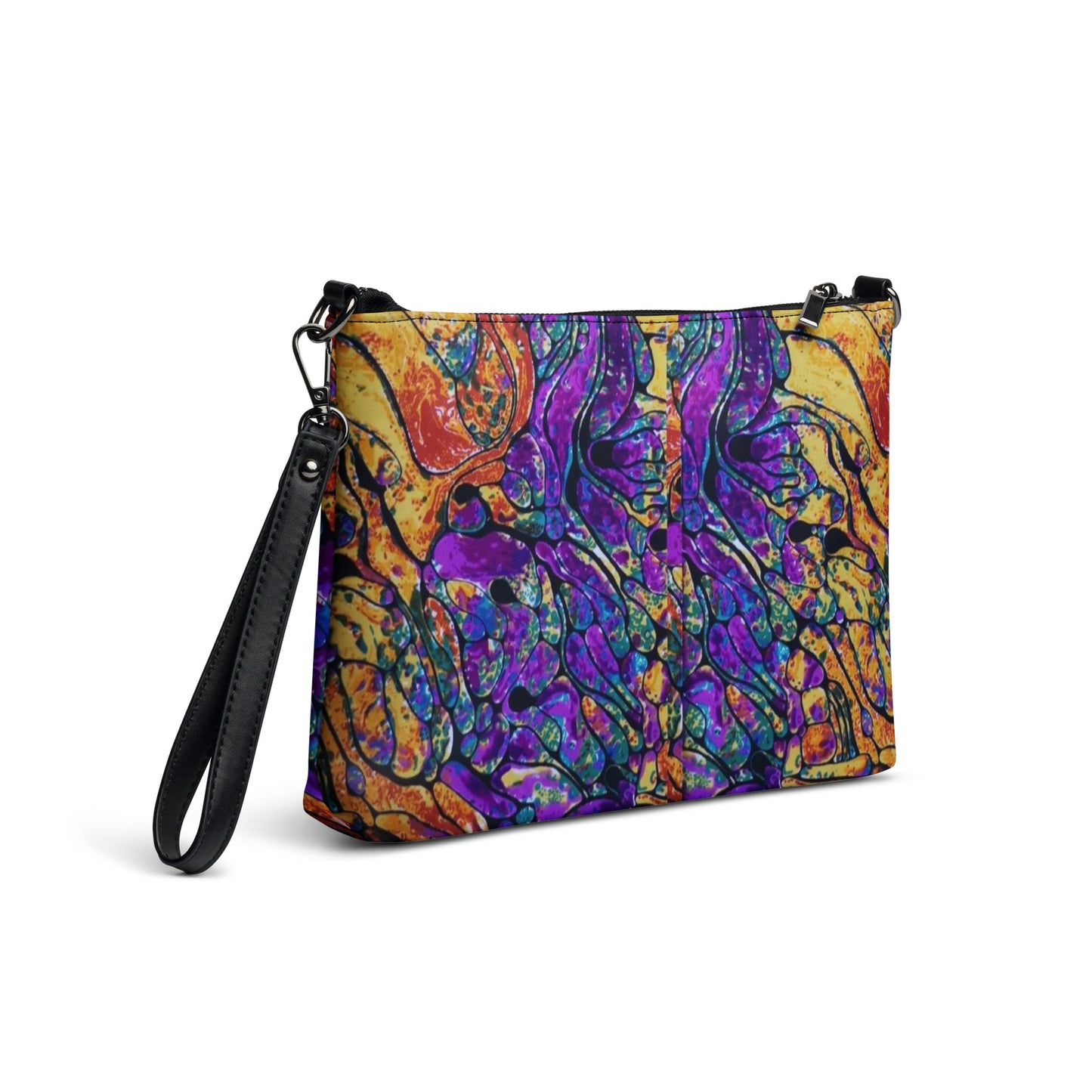 Purple Abstract Ankara Crossbody Bag