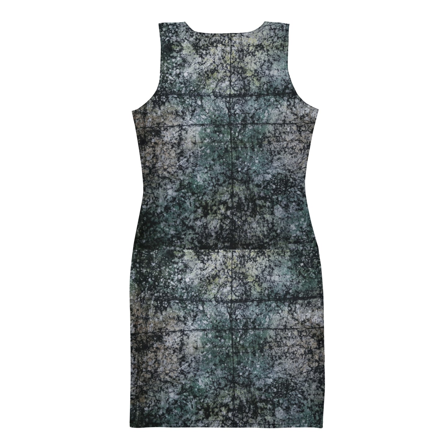 Dark Green Adire Bodycon Dress