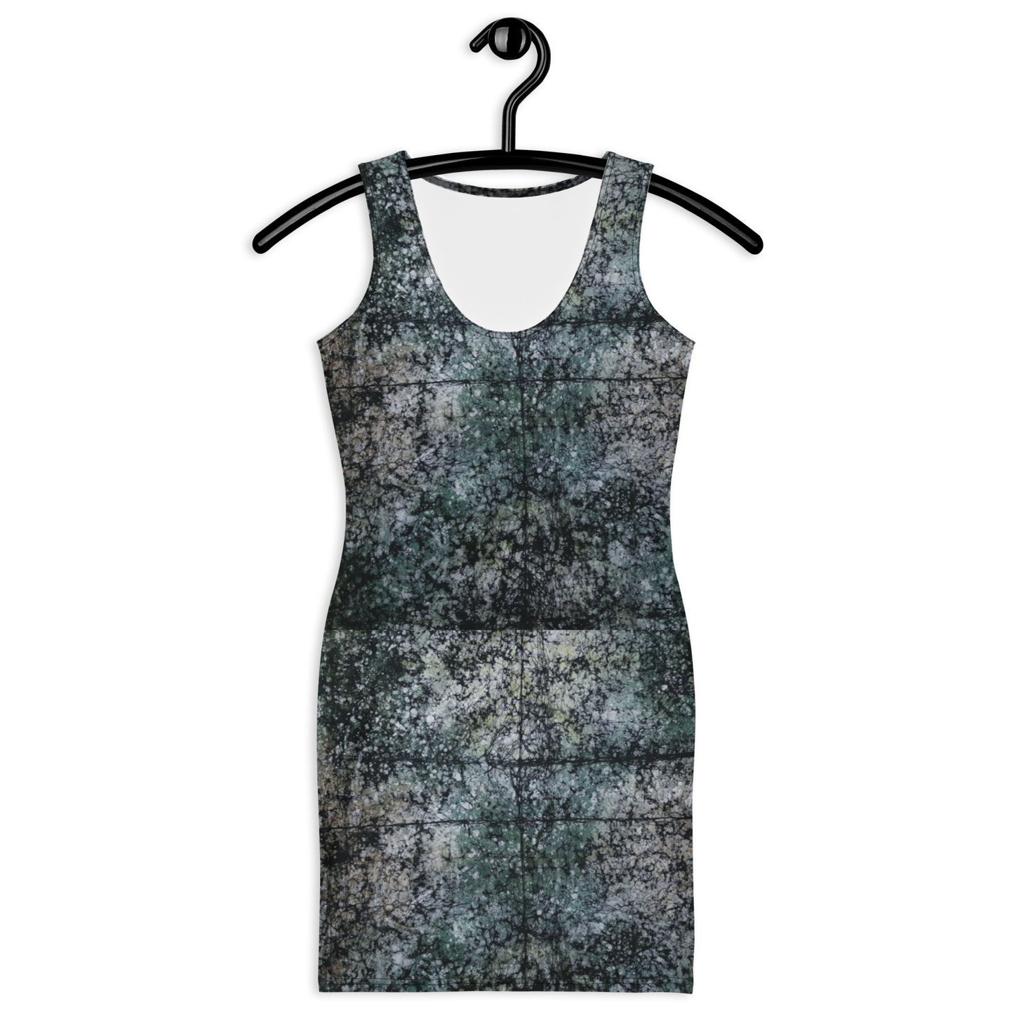 Dark Green Adire Bodycon Dress