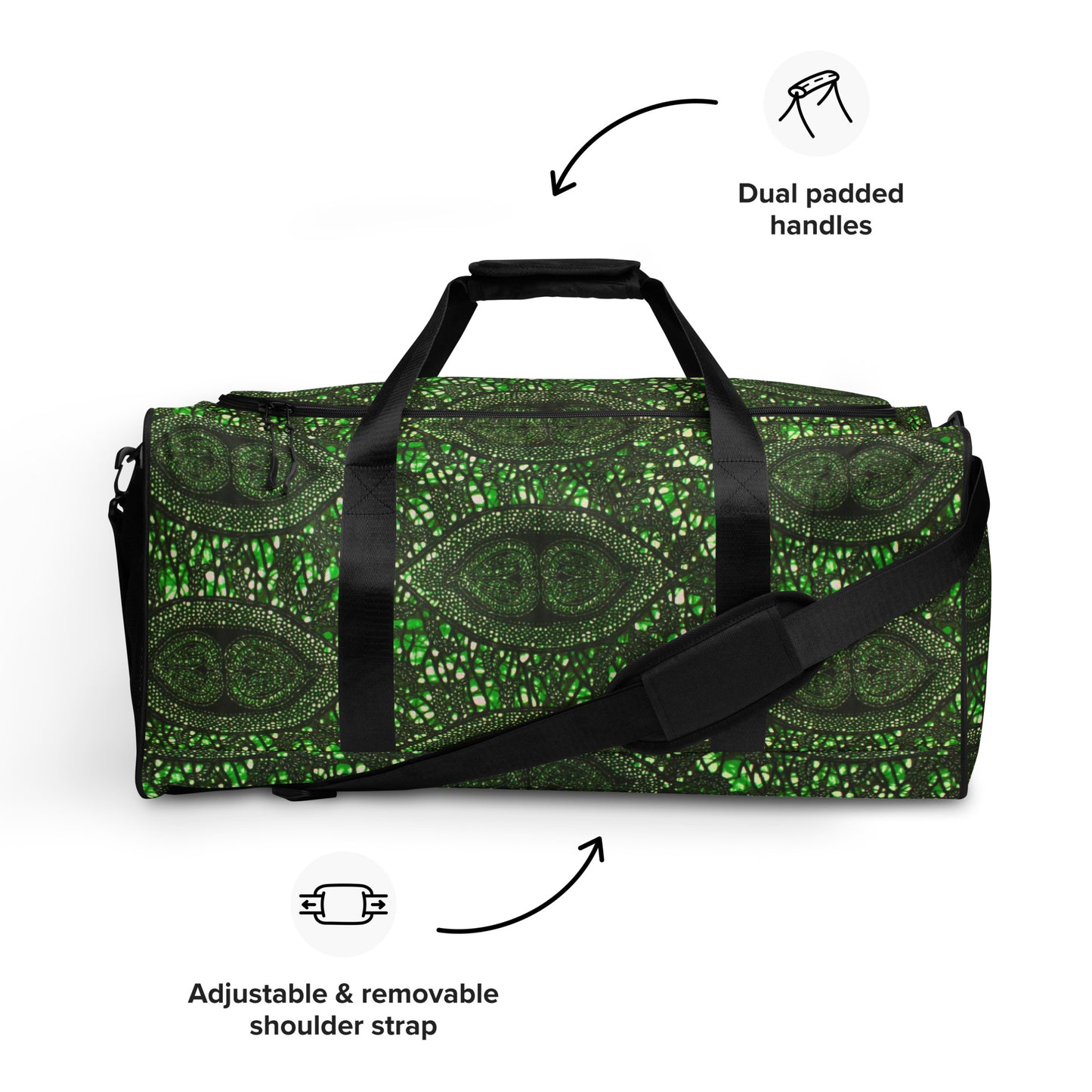 Green Peas Ankara Duffle Bag