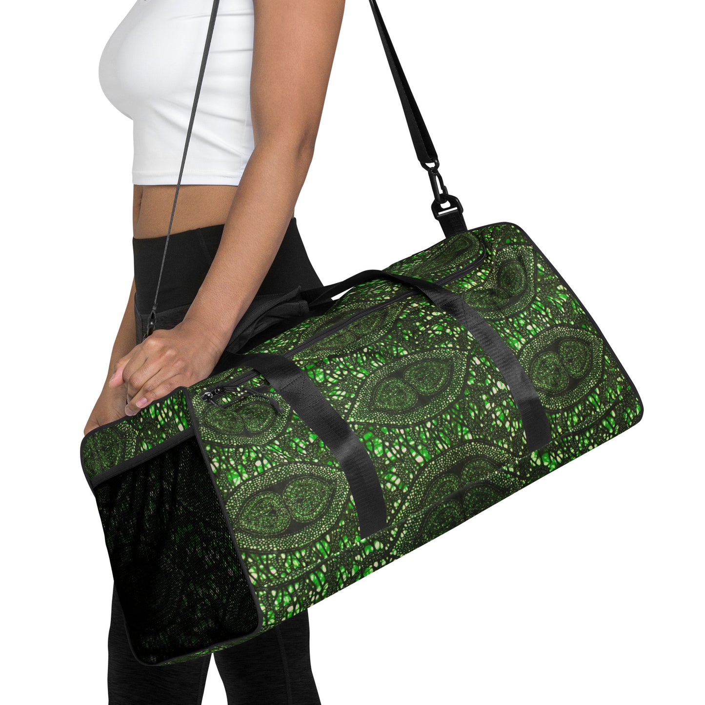 Green Peas Ankara Duffle Bag