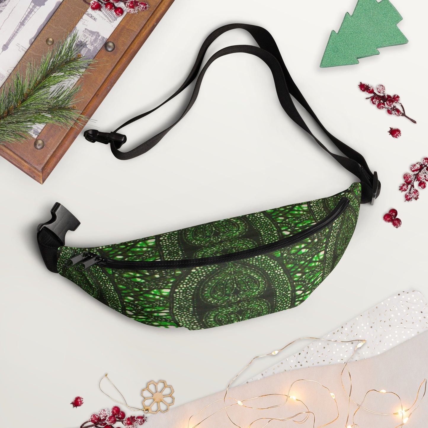 Green Peas Ankara Fanny Pack