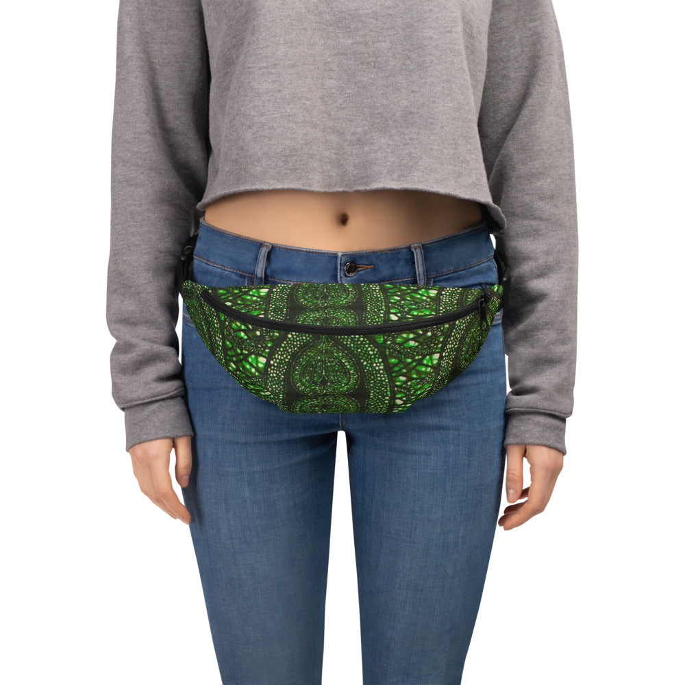 Green Peas Ankara Fanny Pack