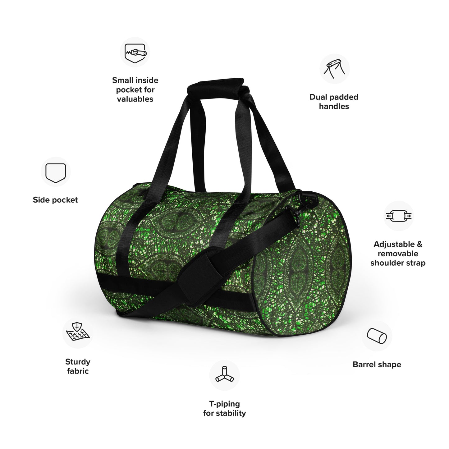 Green Peas Ankara Gym Bag