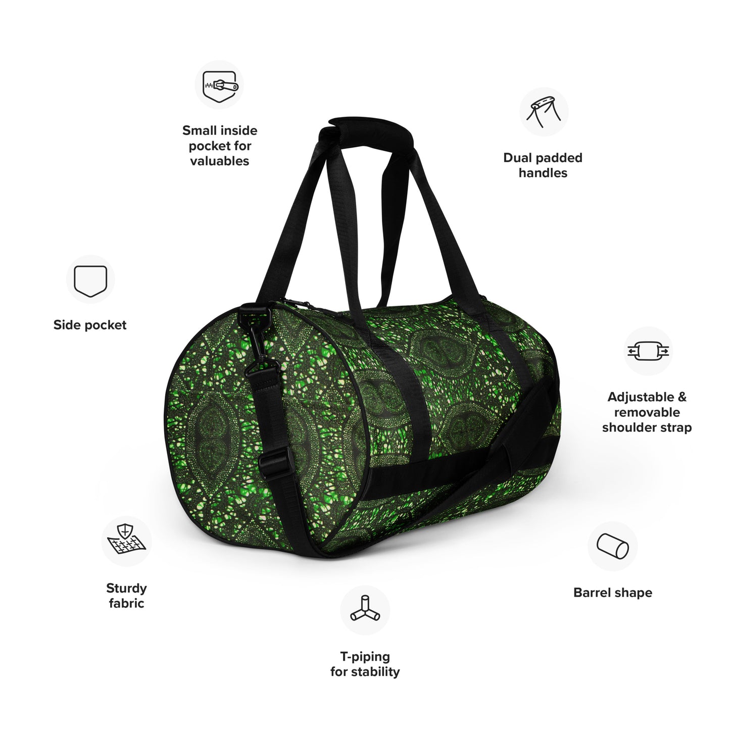 Green Peas Ankara Gym Bag