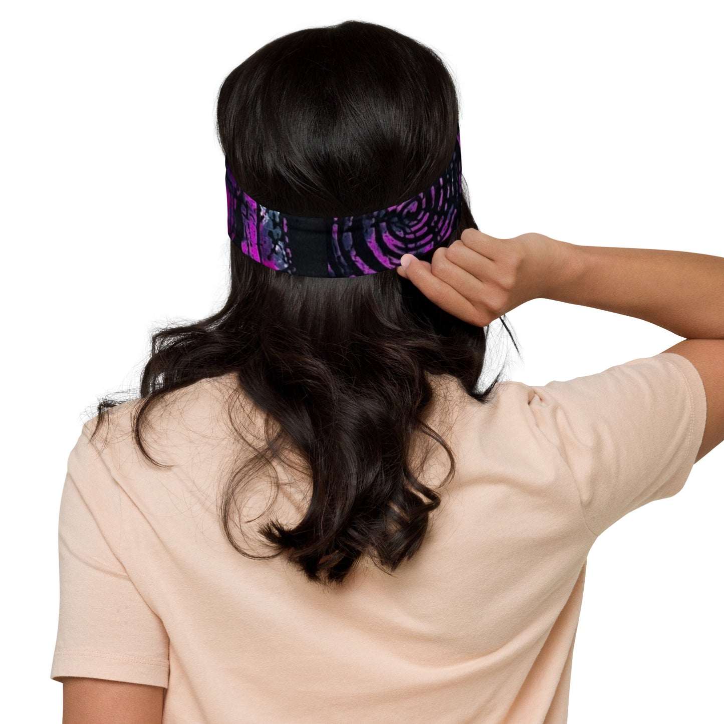 Purple Black Ankara Headband