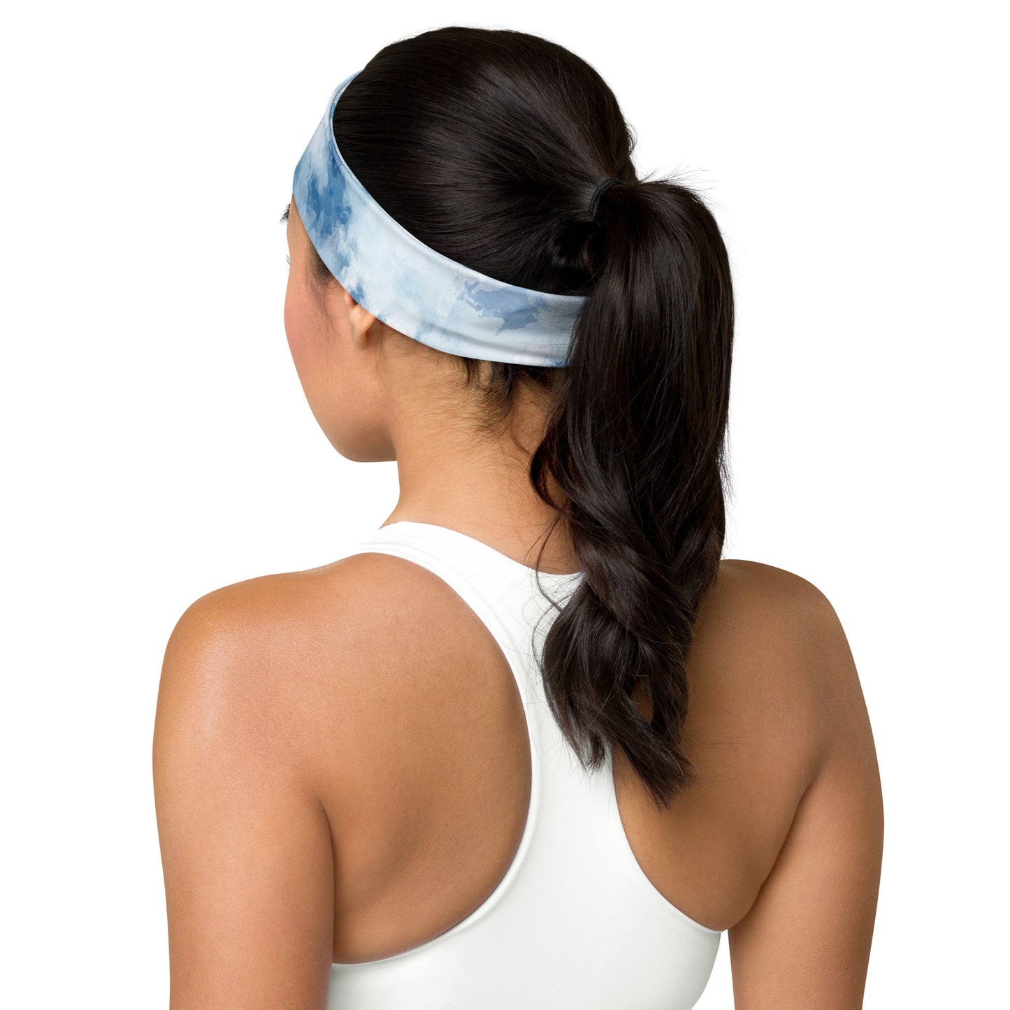 Blue Watercolour Headband