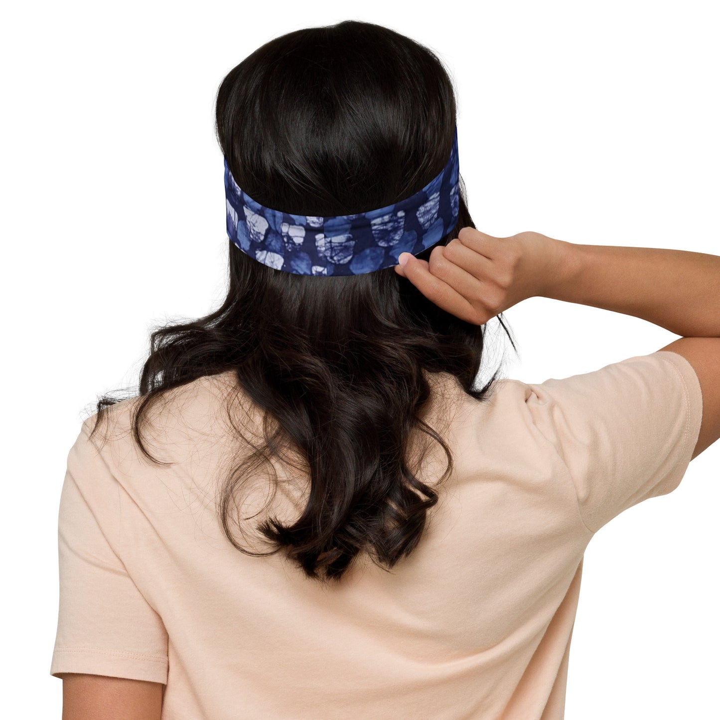 Blue Dotted Headband