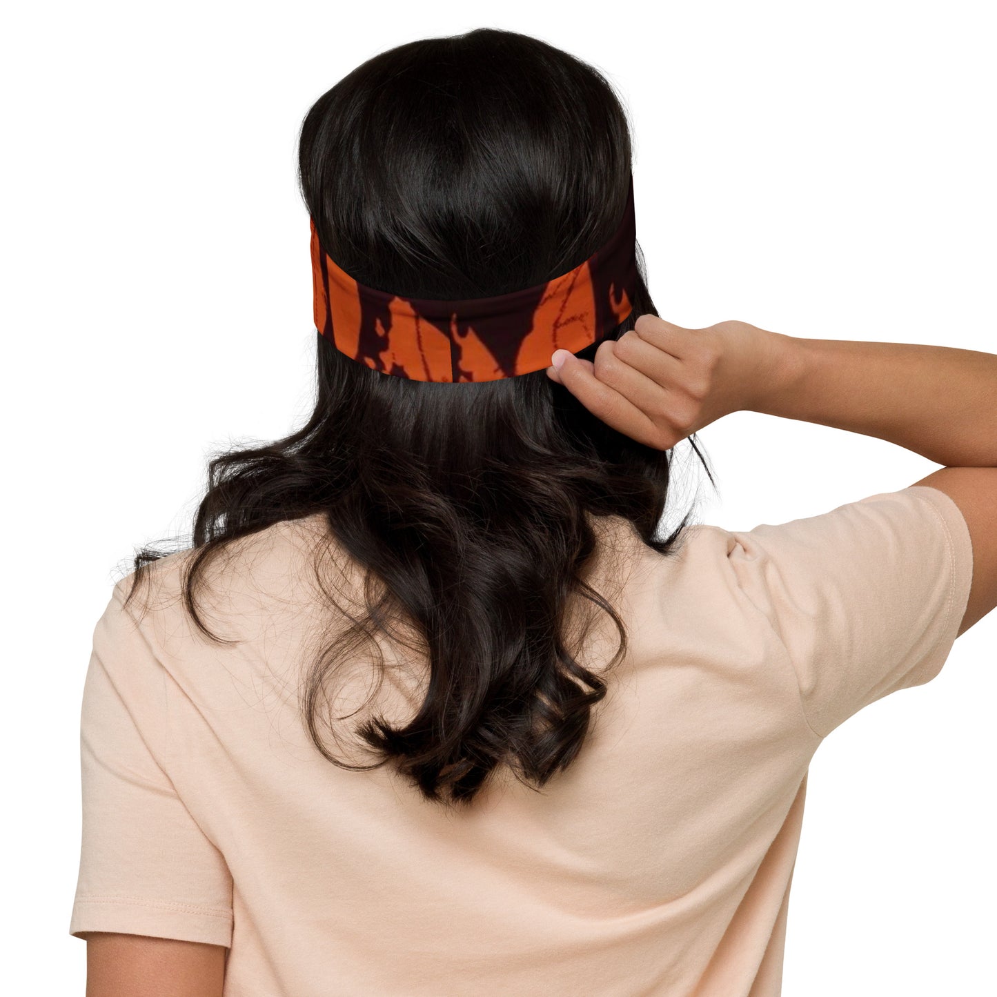 Orange Adire Headband