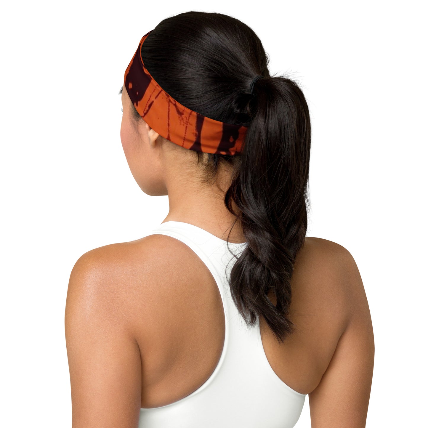 Orange Adire Headband