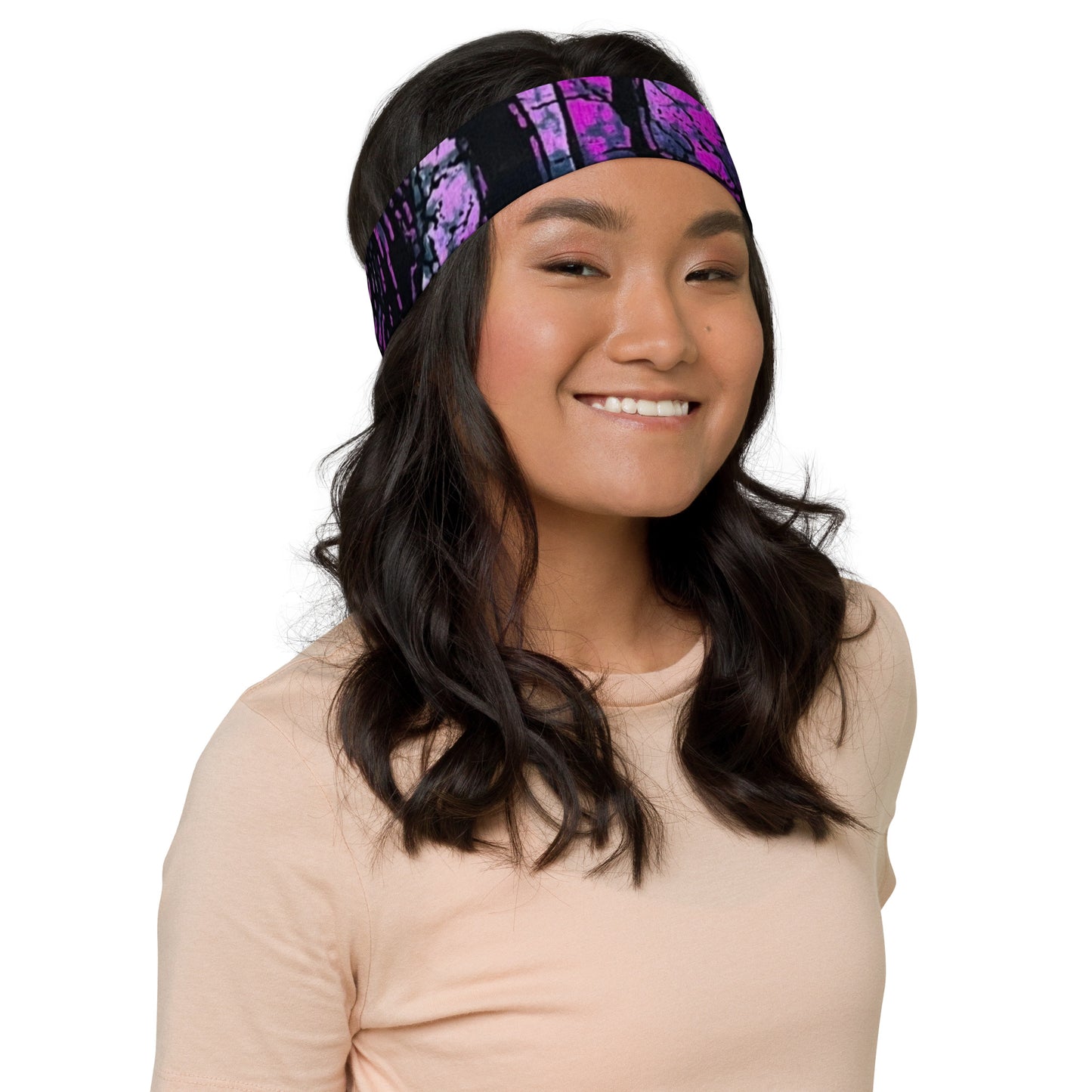 Purple Black Ankara Headband