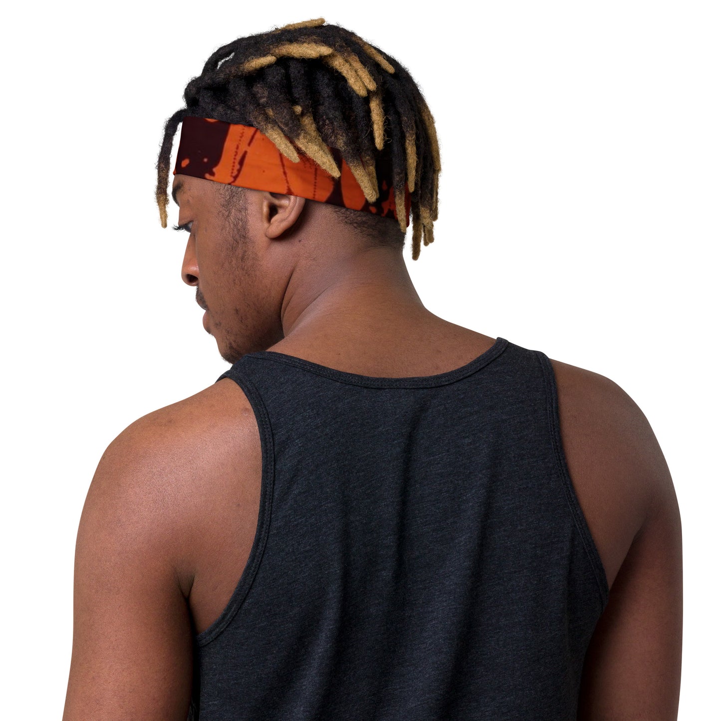 Orange Adire Headband