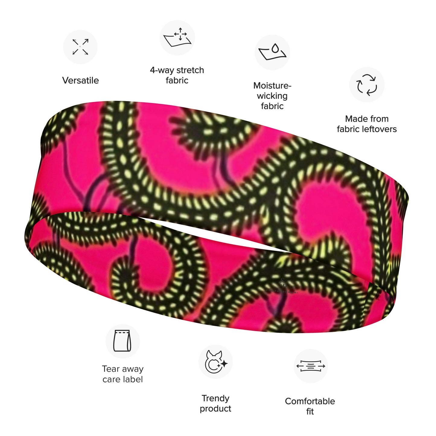 Pink Ankara Headband