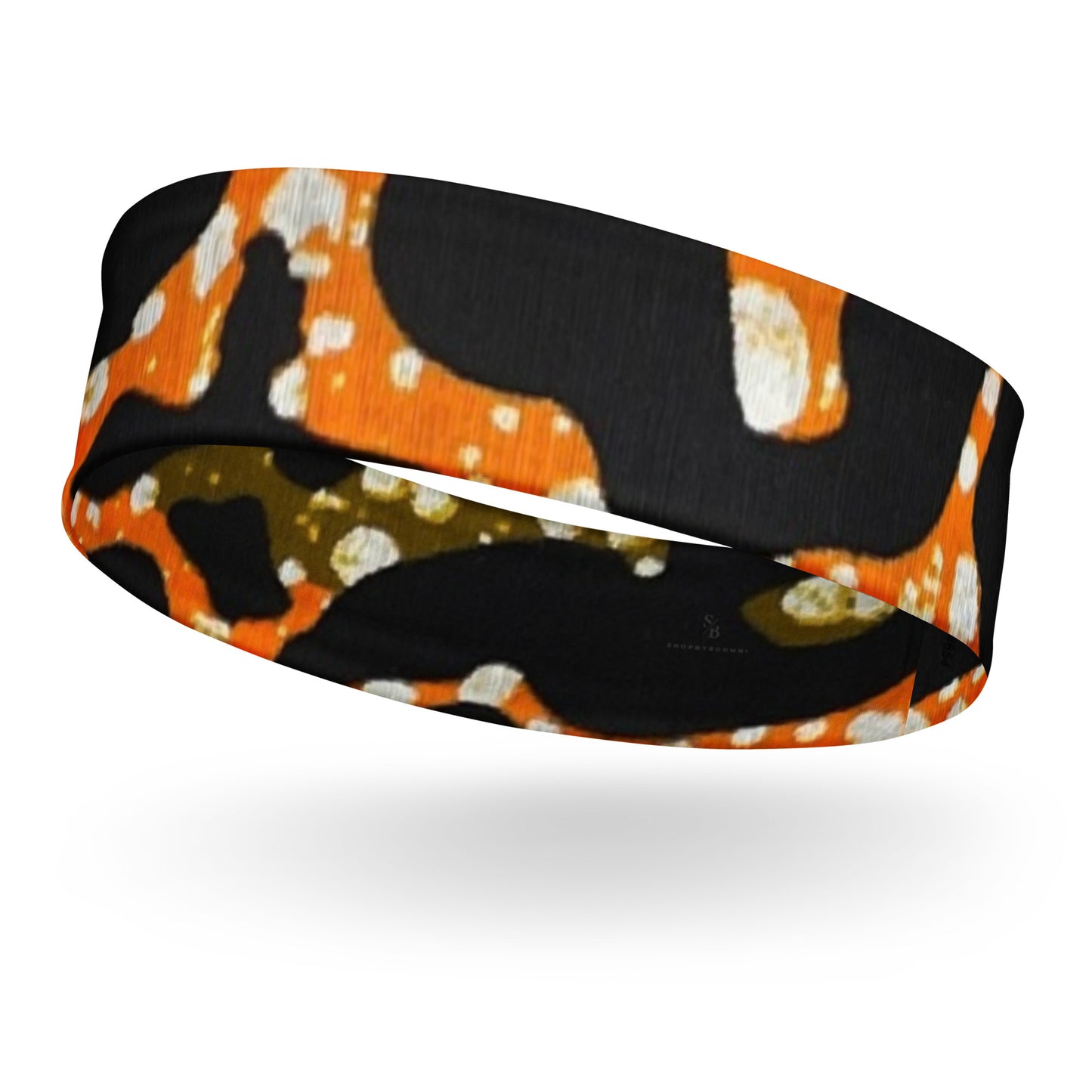 Green Orange Leopard Headband