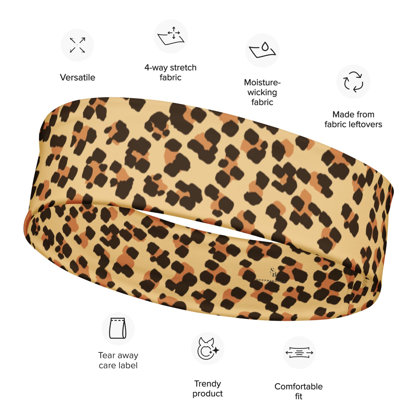 Brown Leopard Headband