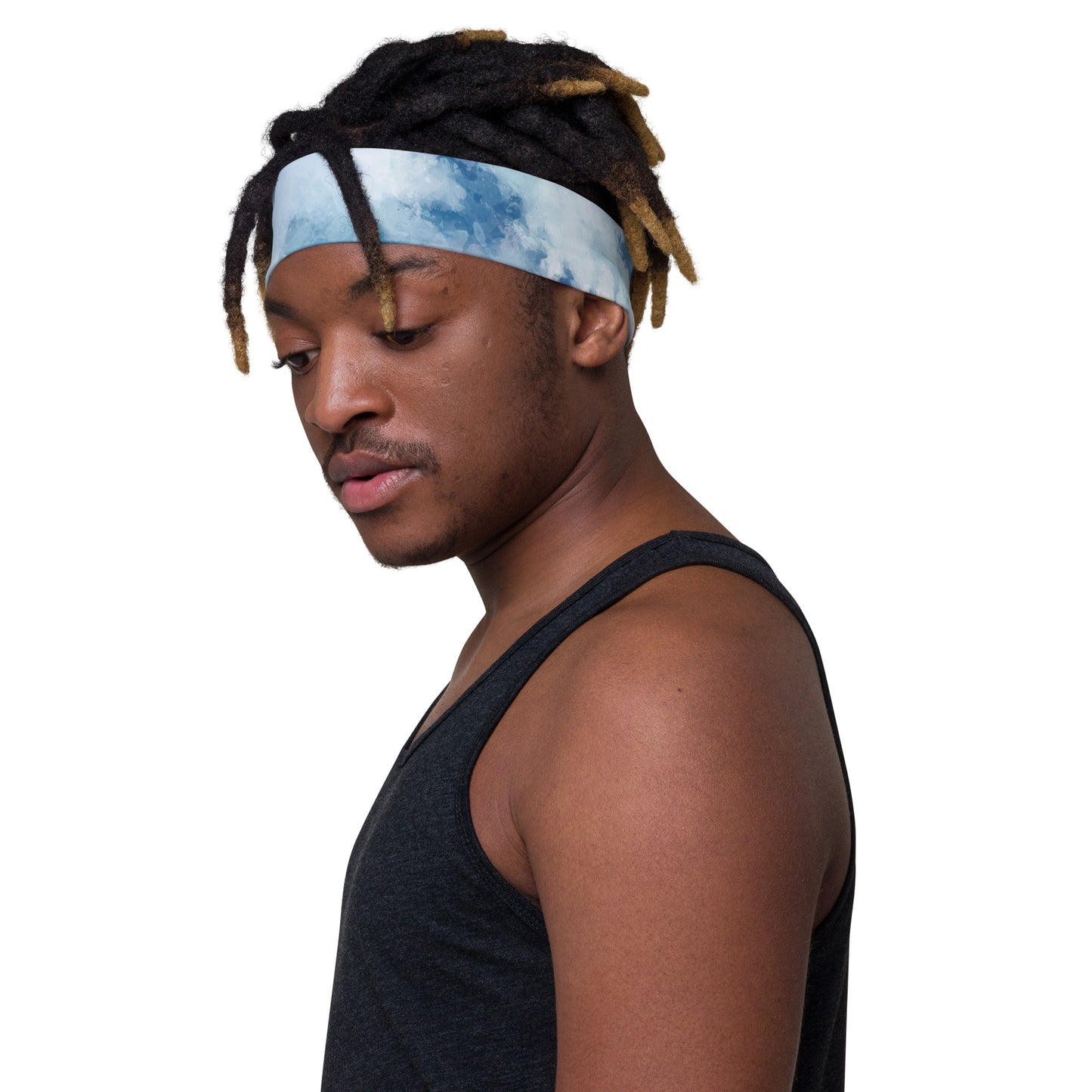 Blue Watercolour Headband