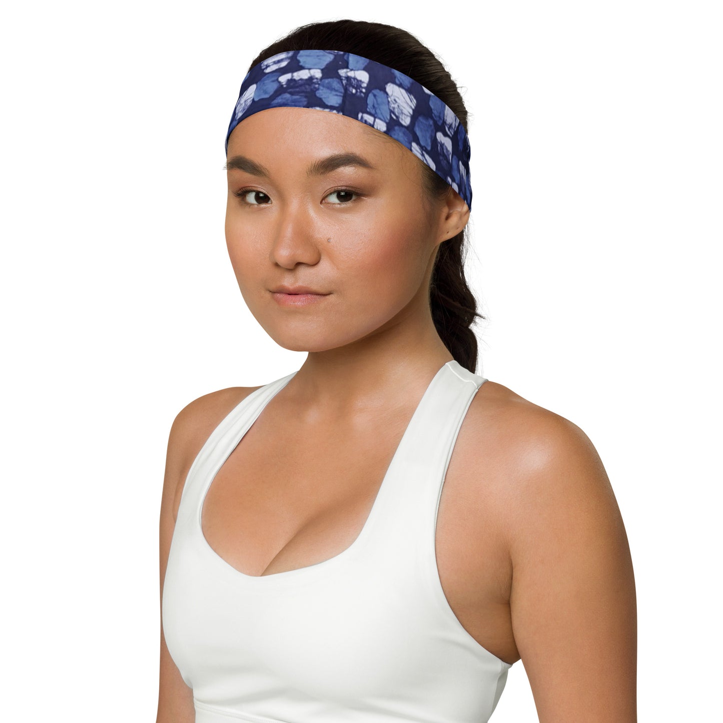 Blue Dotted Headband