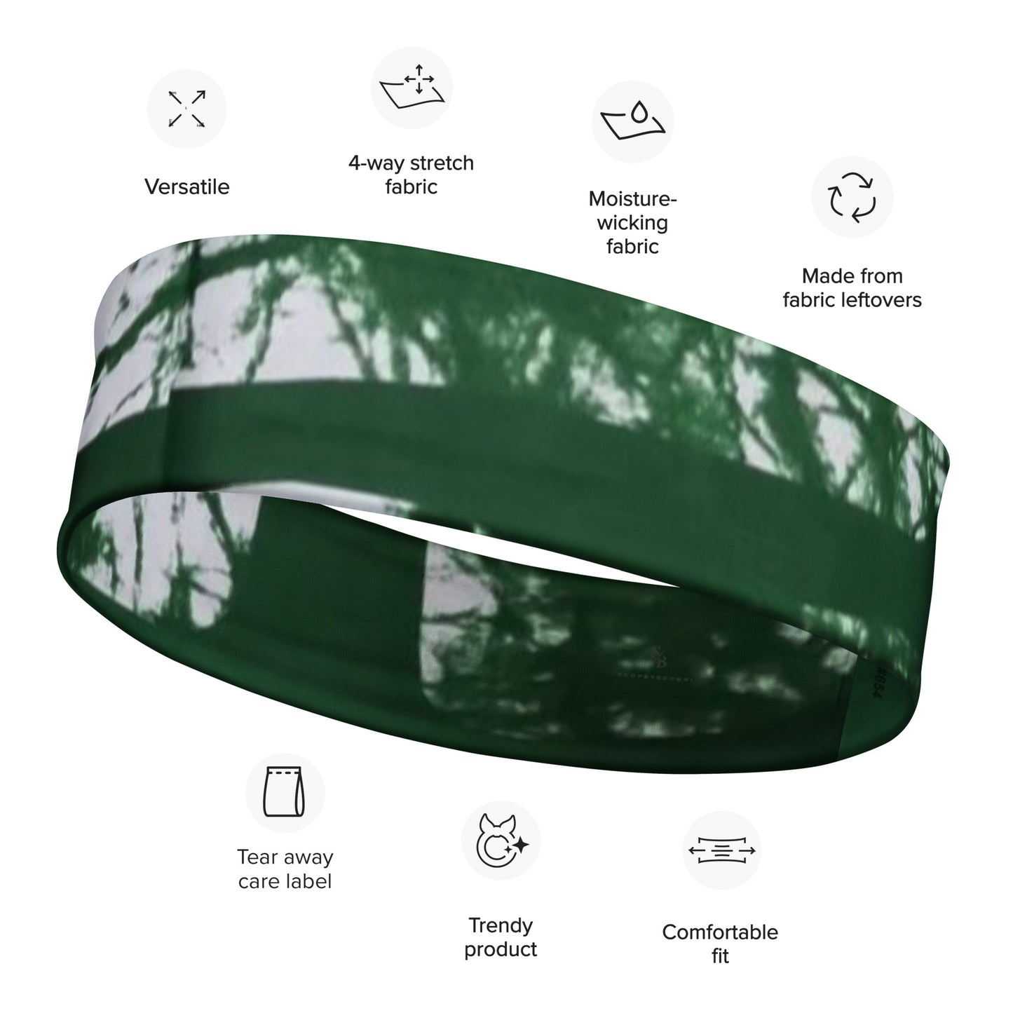 Green Adire Headband