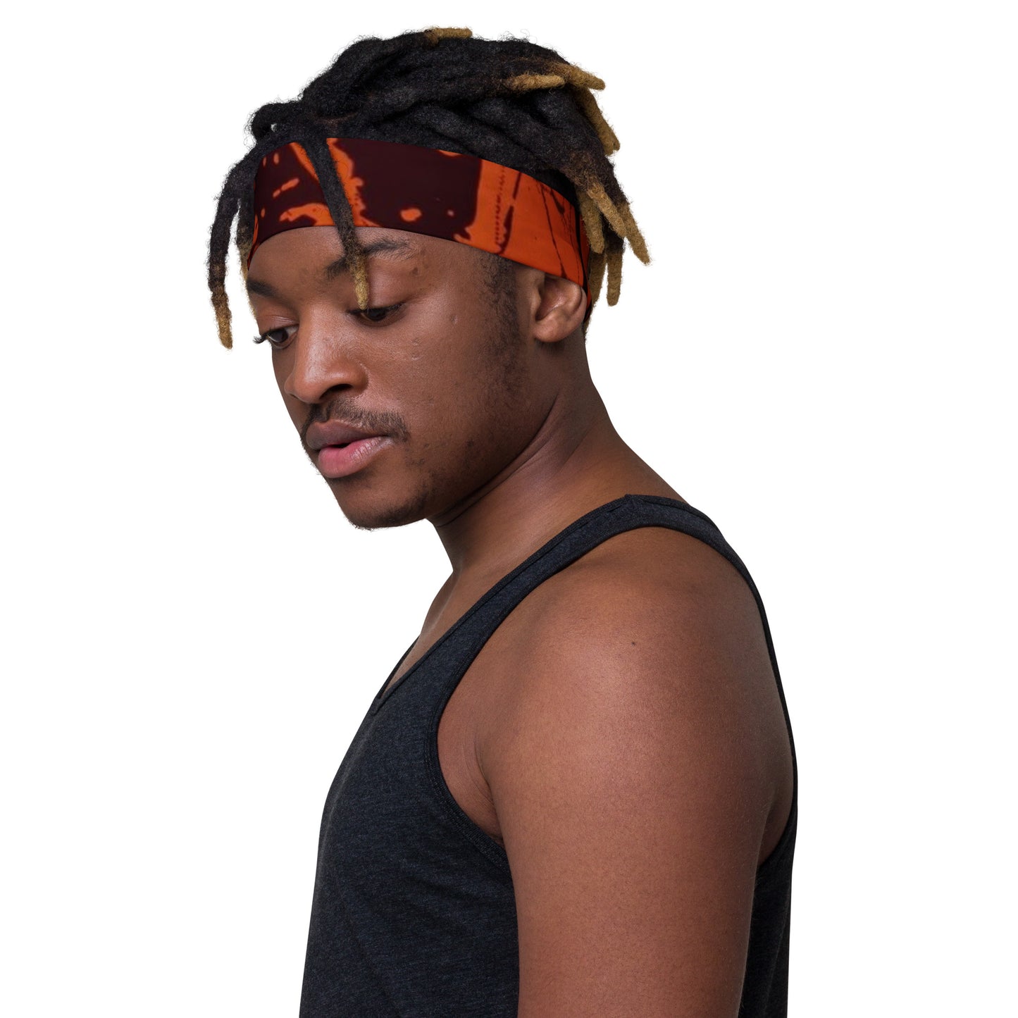 Orange Adire Headband