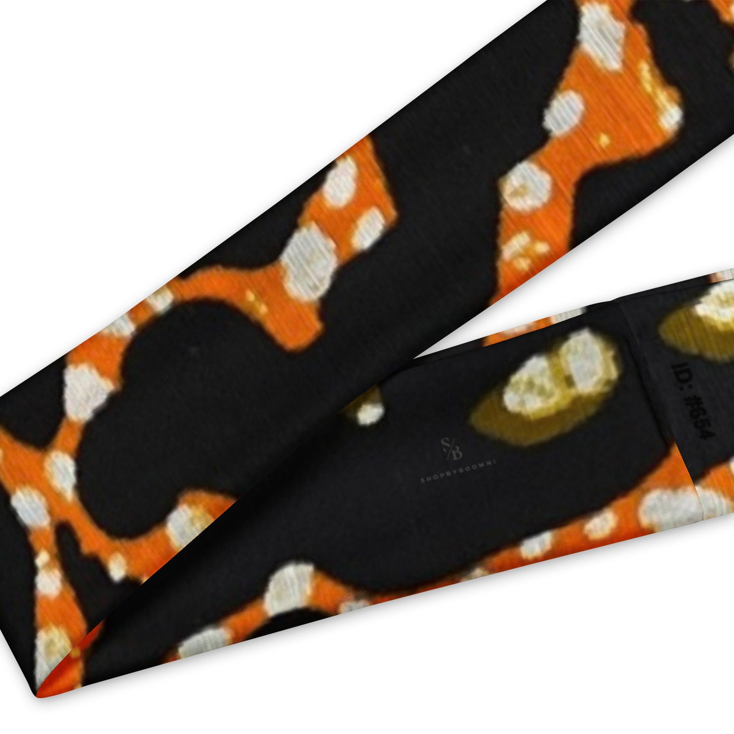 Green Orange Leopard Headband