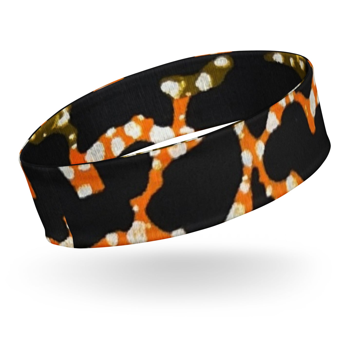 Green Orange Leopard Headband