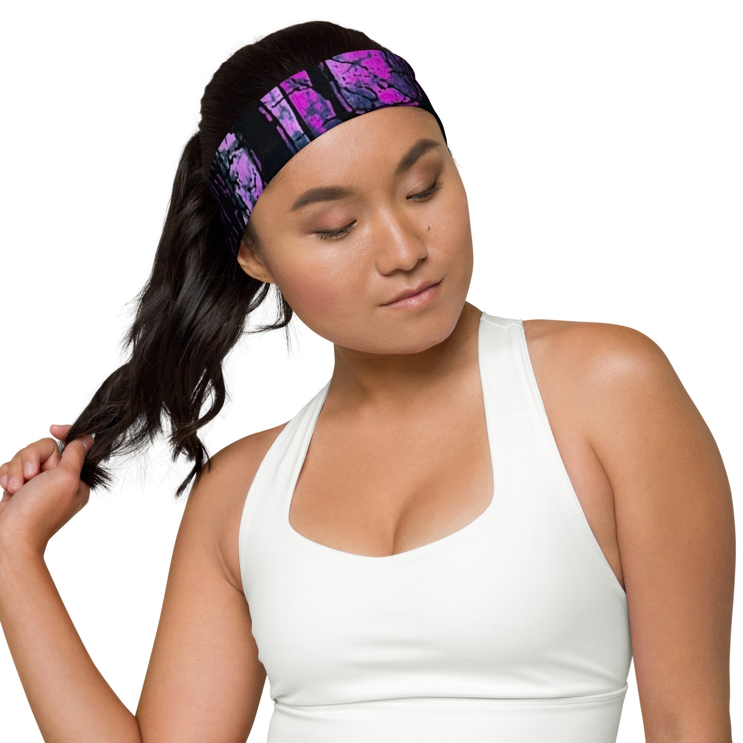 Purple Black Ankara Headband