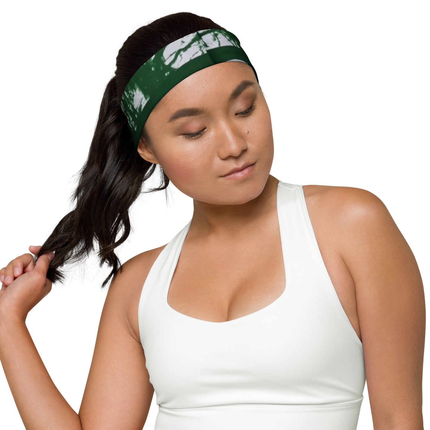 Green Adire Headband