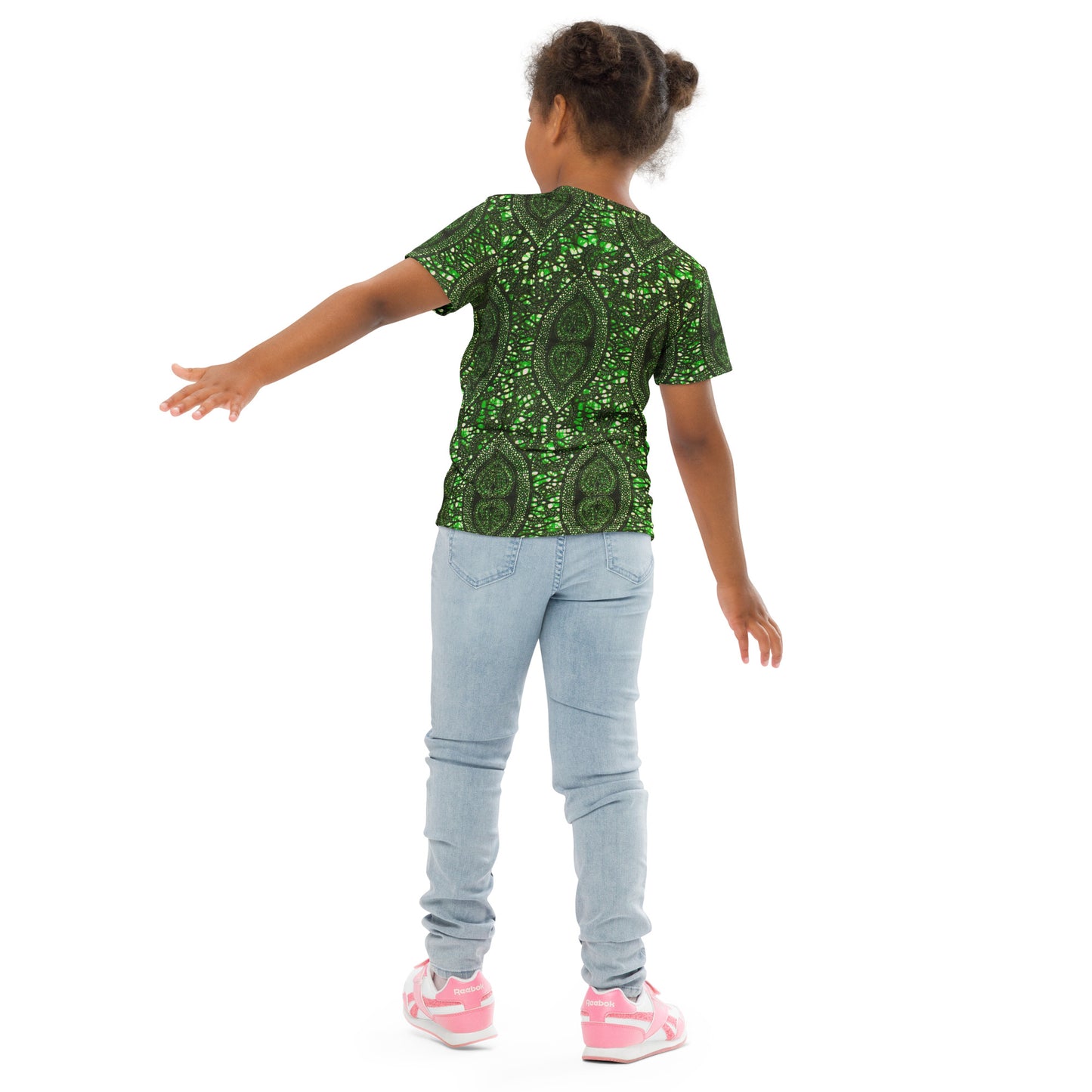 Green Peas Ankara Kids Crew Neck T-shirt