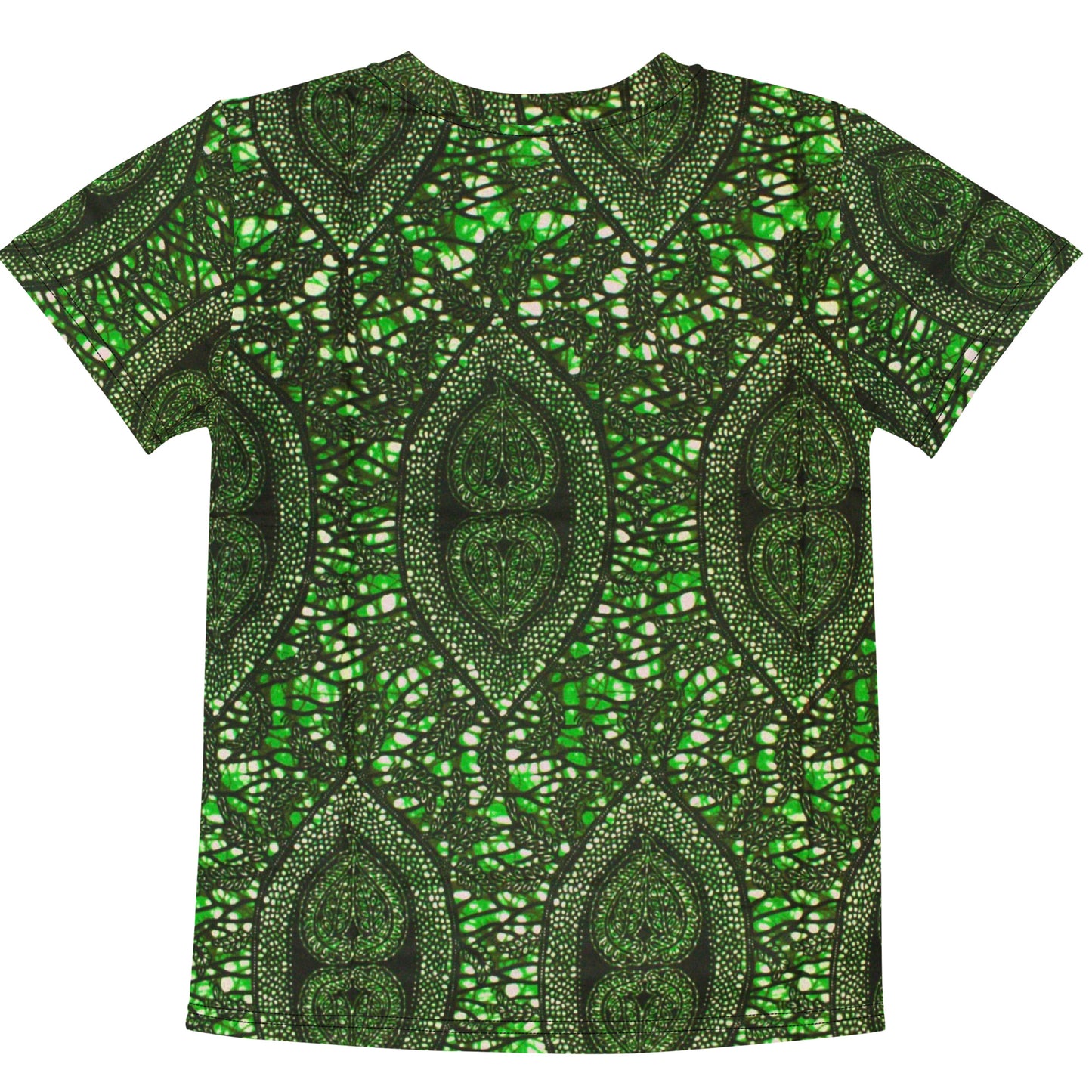 Green Peas Ankara Kids Crew Neck T-shirt