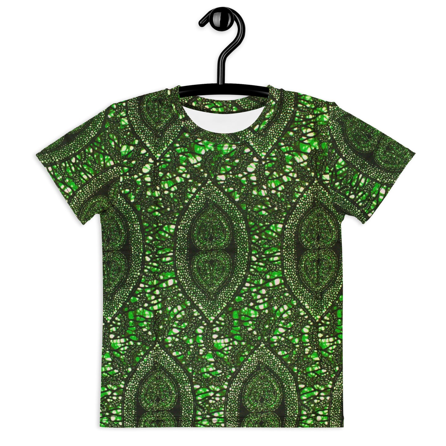 Green Peas Ankara Kids Crew Neck T-shirt