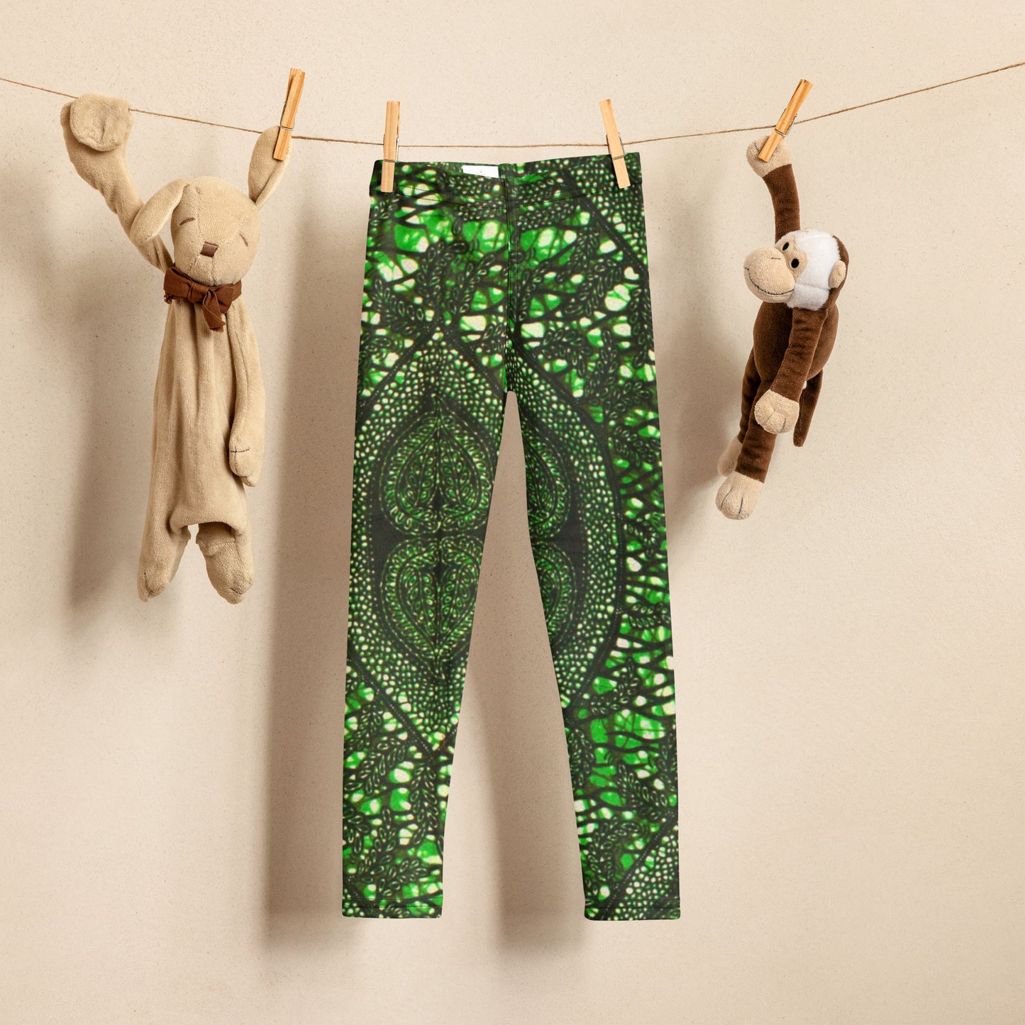 Green Peas Ankara Kid's Leggings