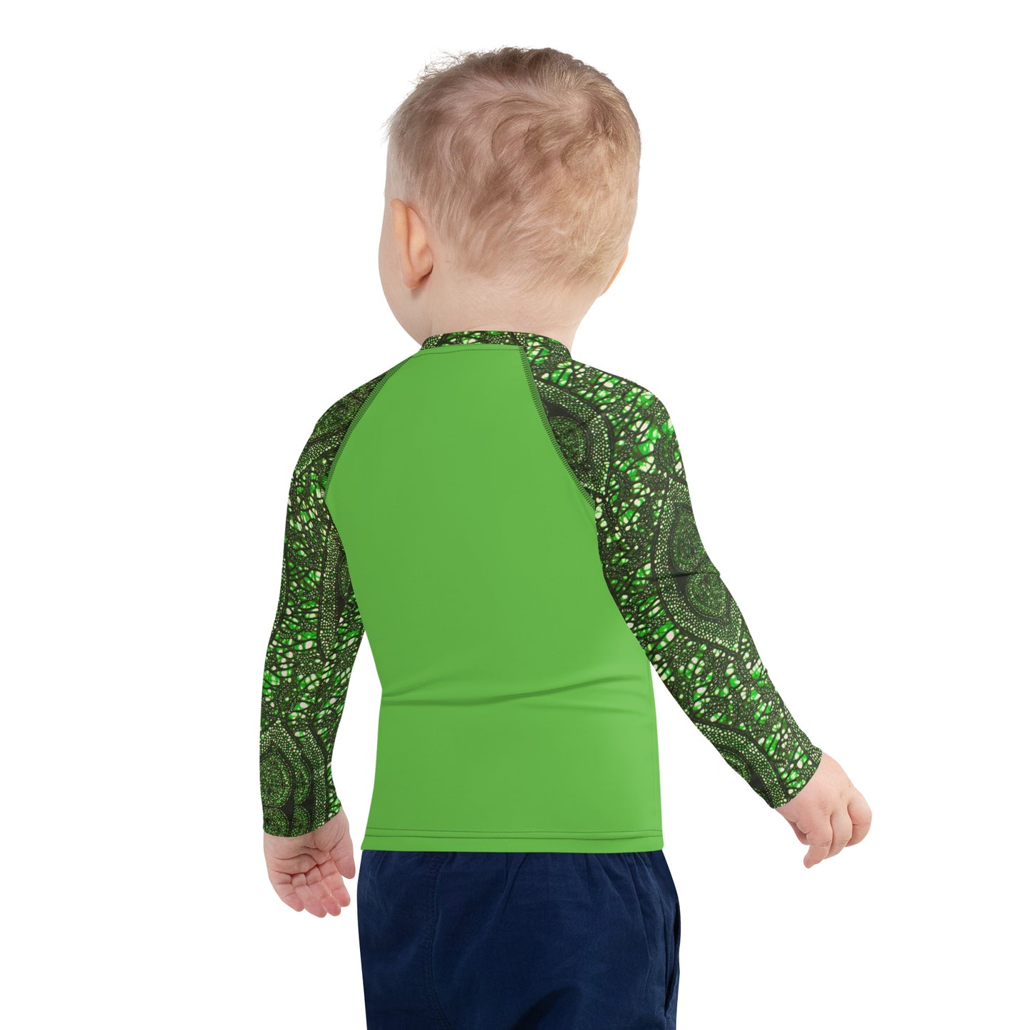 Green Peas Ankara Kids Rash Guard